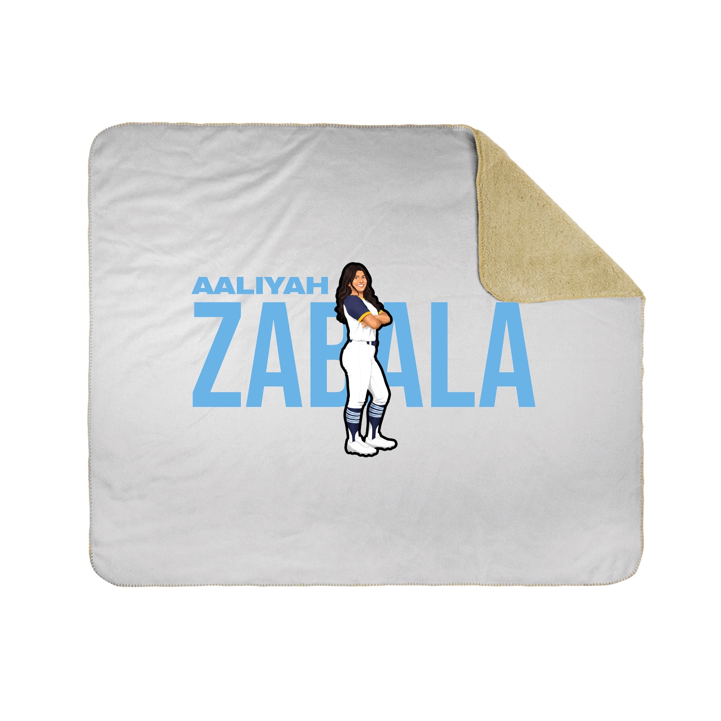 Throw Blanket — Player Name in White