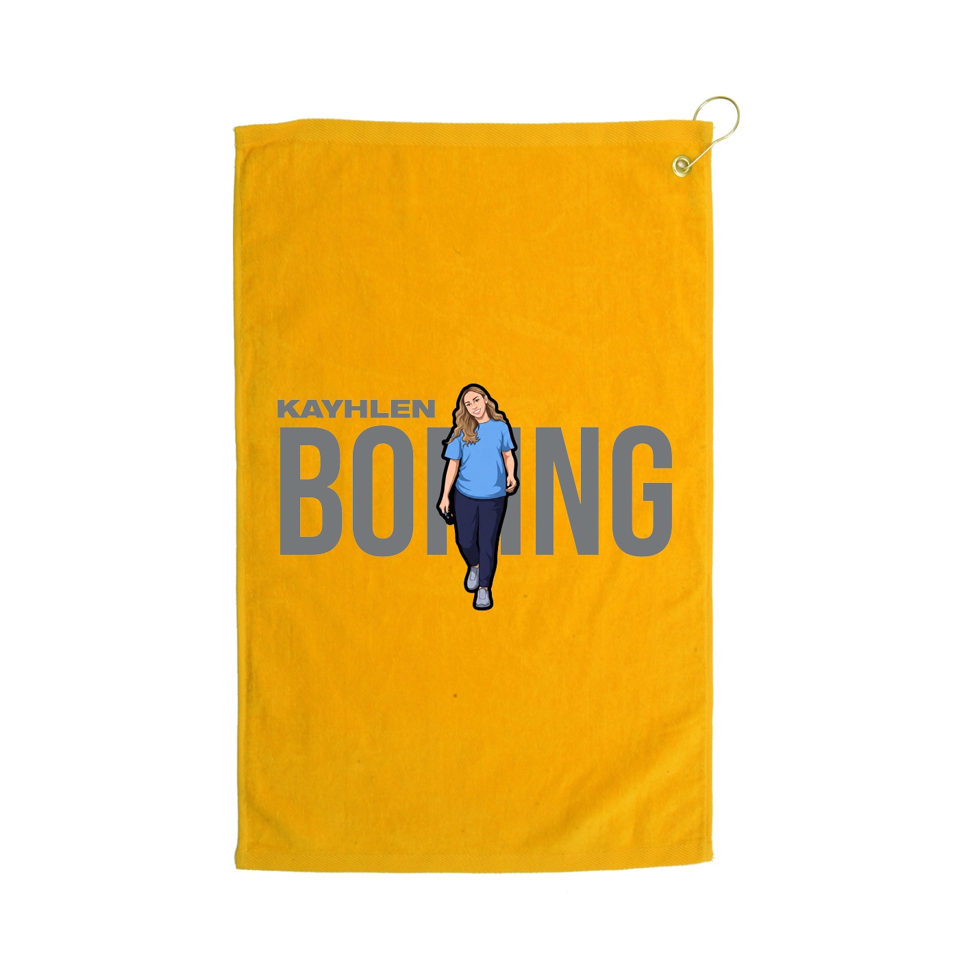 Golf Towel — Player Name in Gold