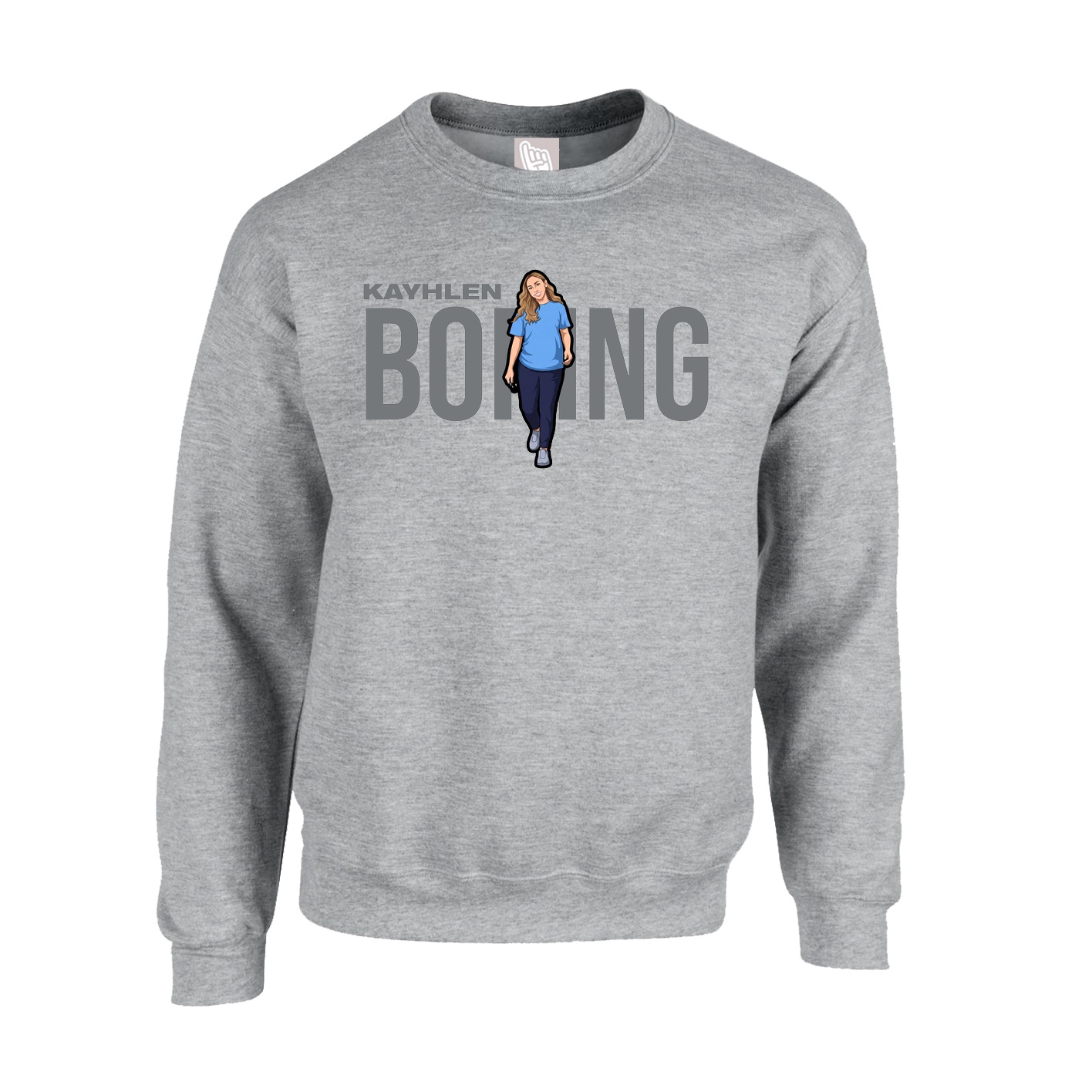 Fleece Crew — Player Name in Grey