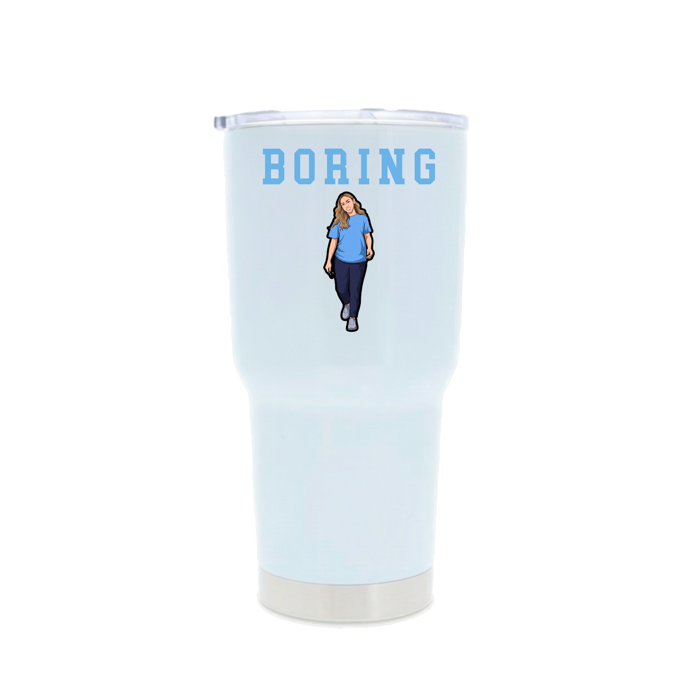 30oz Stainless Steel Tumbler — Shirsey in White
