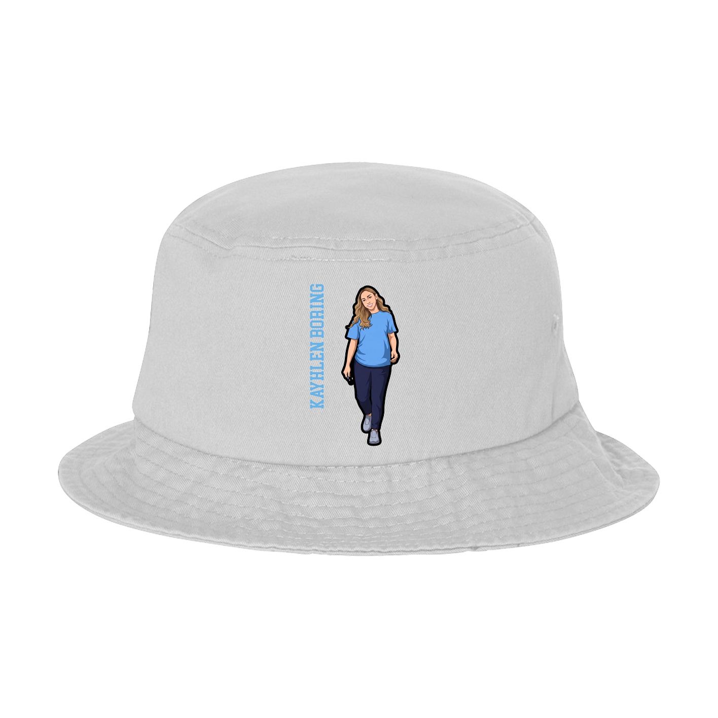 Bucket Cap — Name Vertical in White