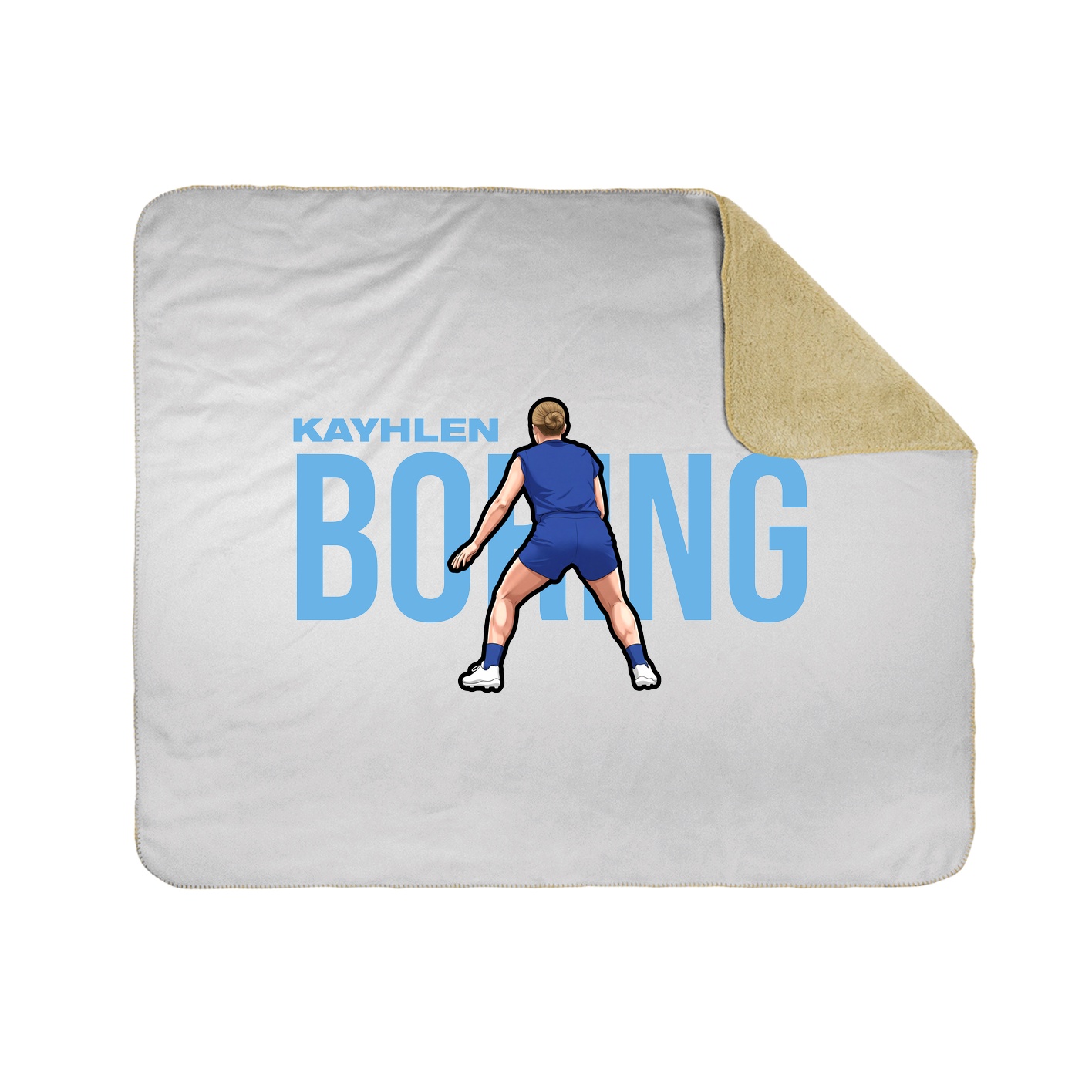 Throw Blanket — Player Name in White