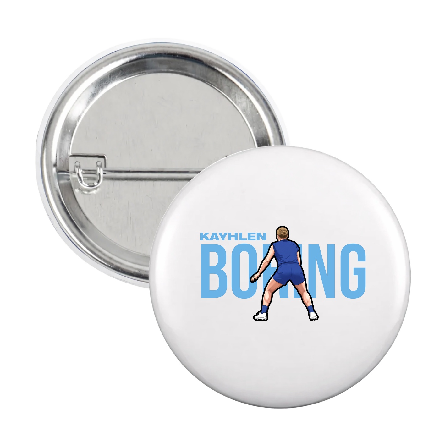 Game Day Button — Player Name in White