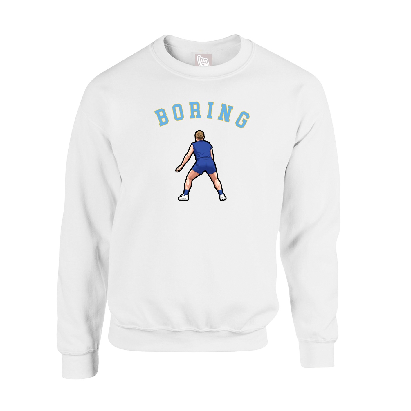 Fleece Crew — Shirsey Arch in White