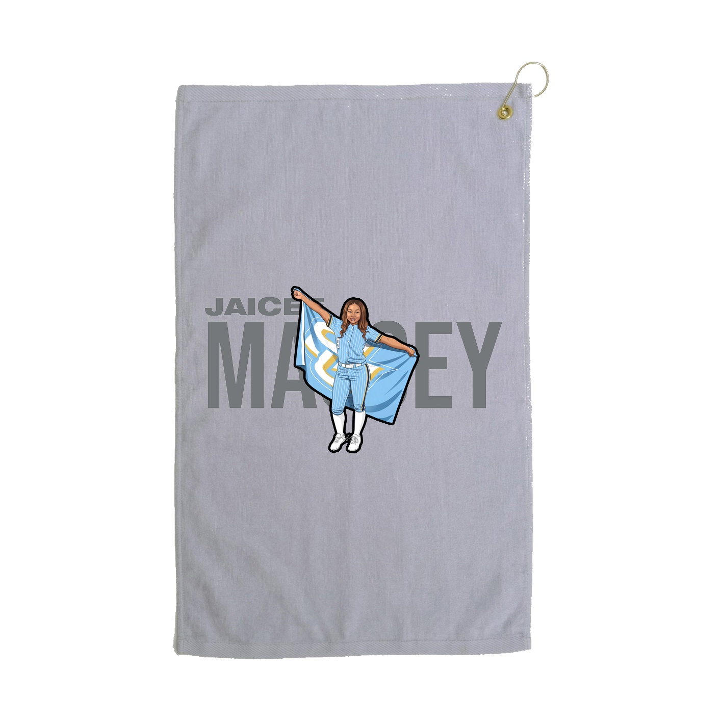 Golf Towel — Player Name in Grey