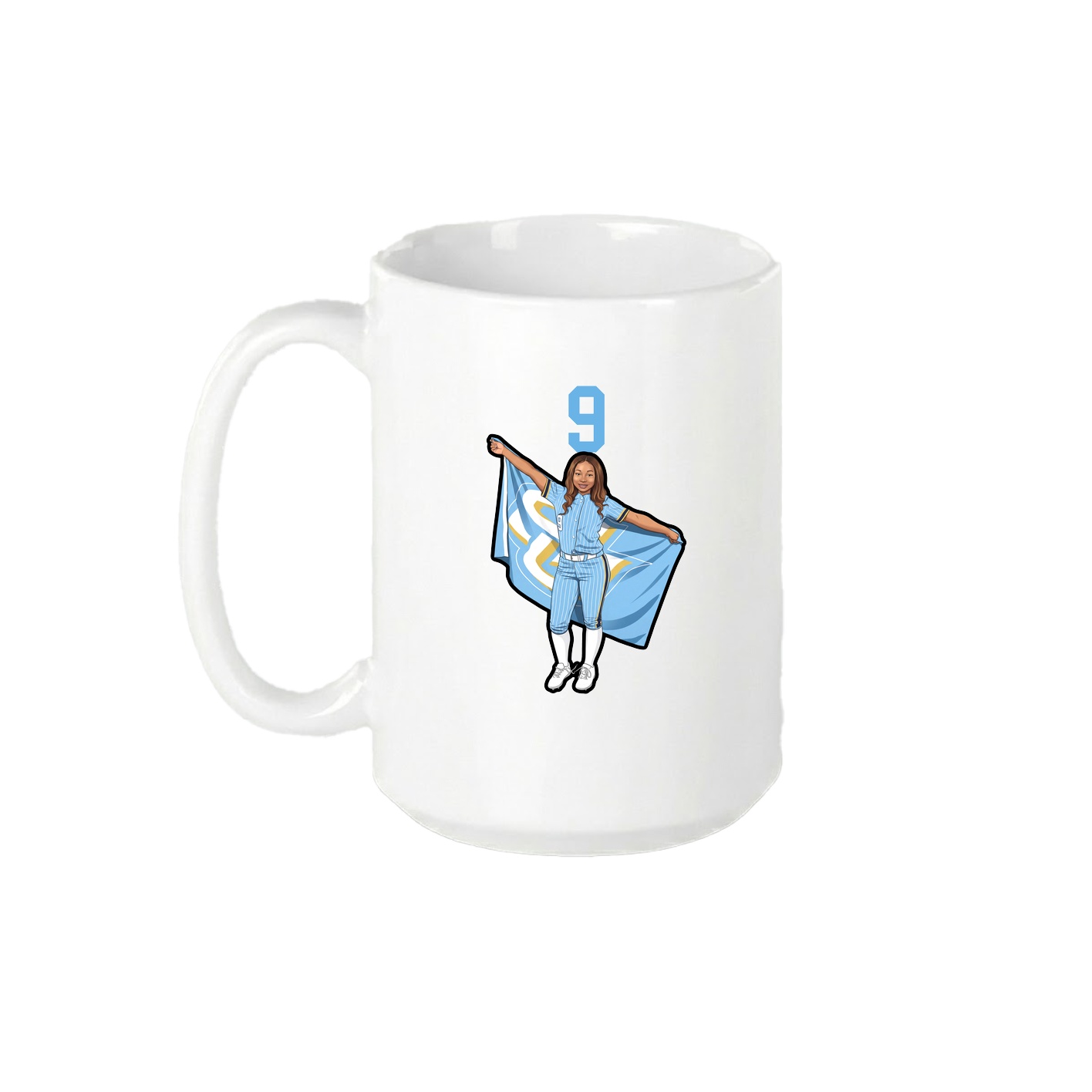 15oz Coffee Mug — Number Top in White