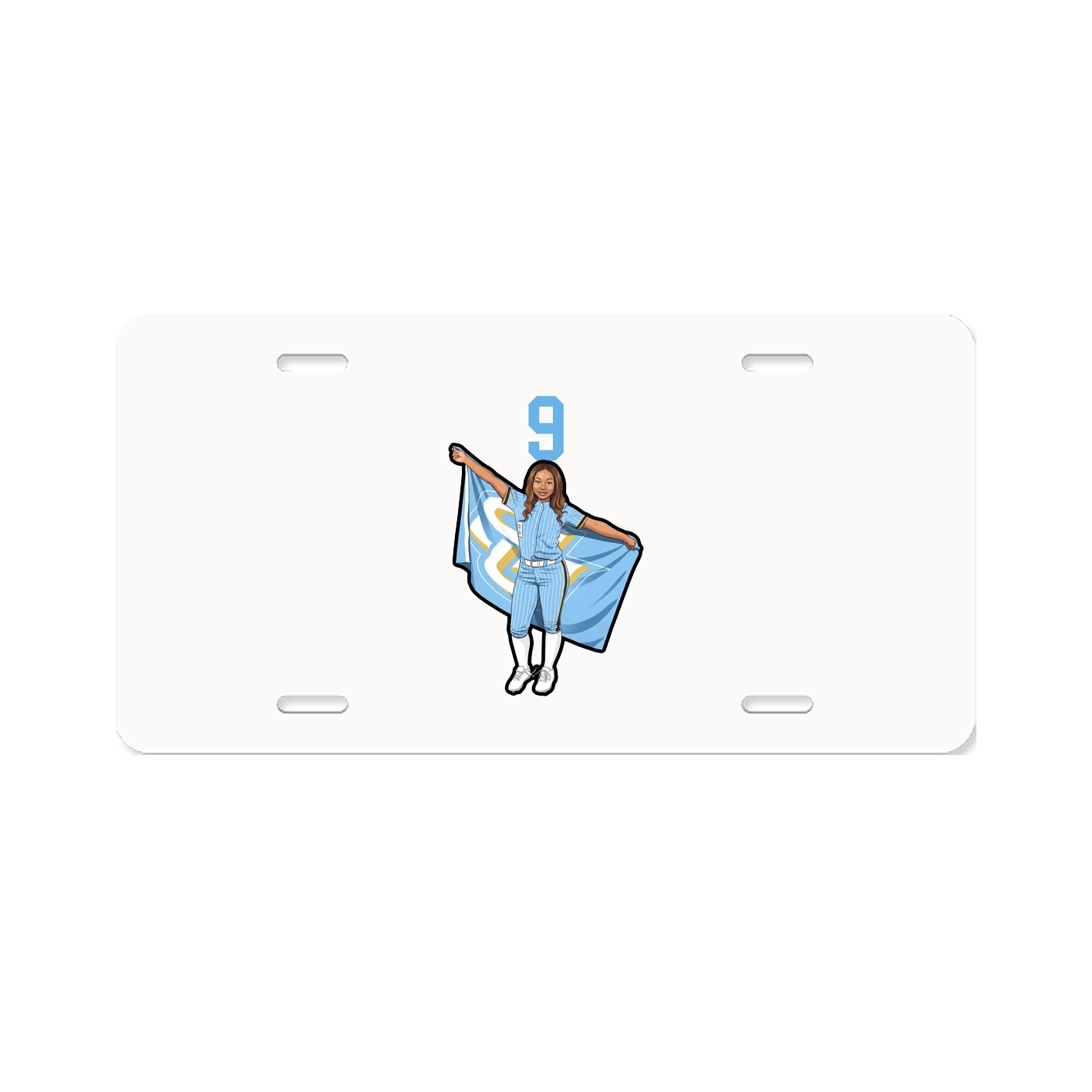 License Plate — Number Top in Classic