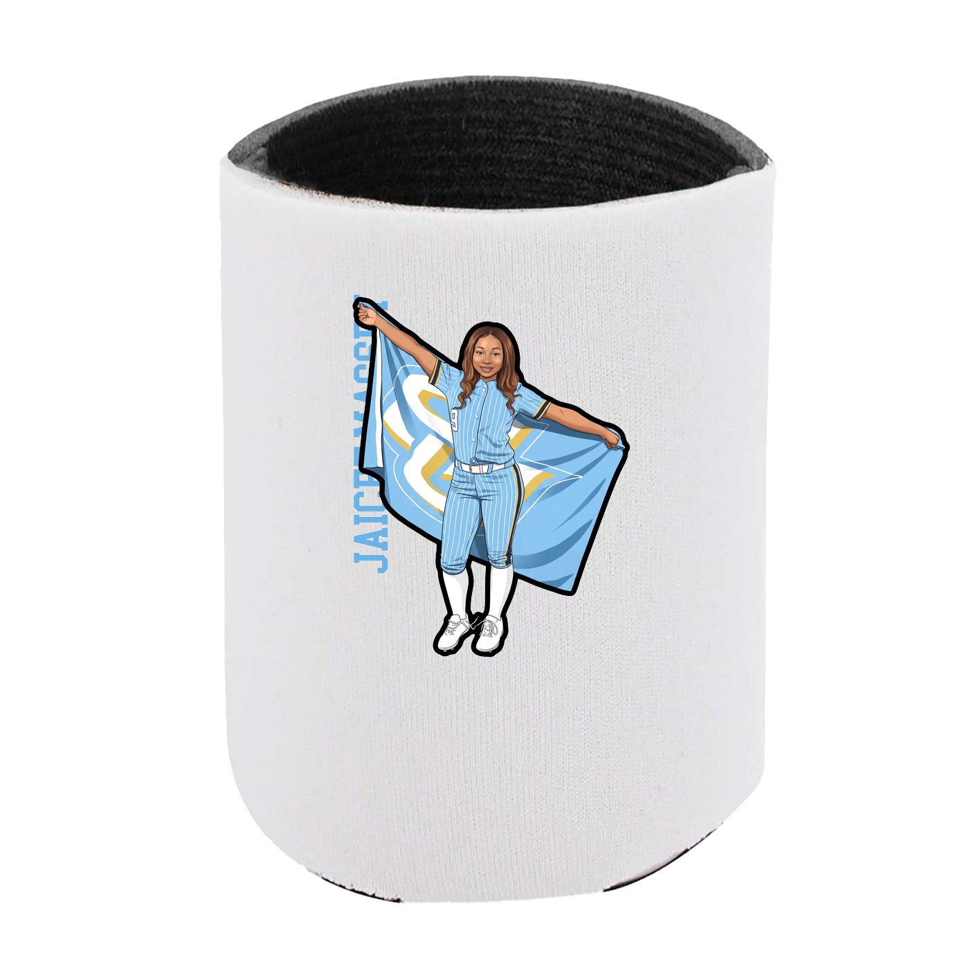 Can Holder — Name Vertical in White