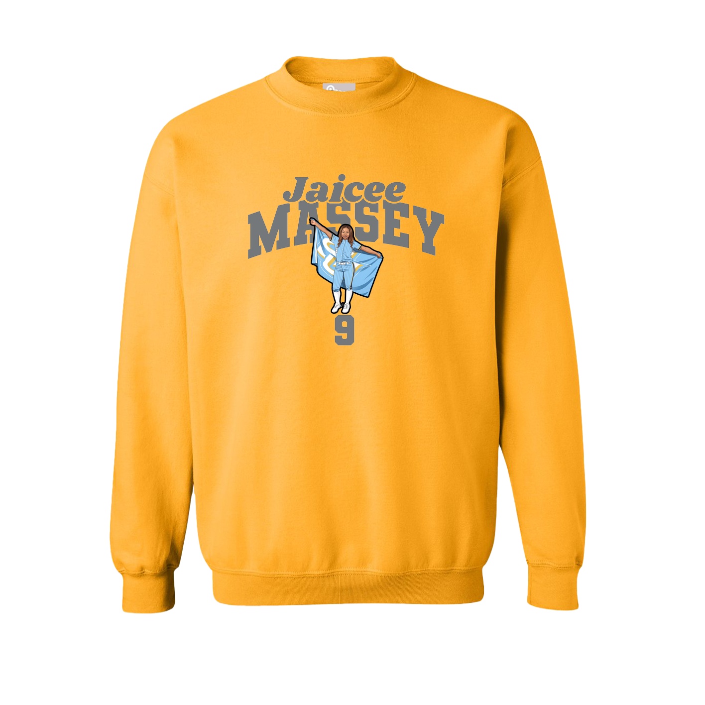 Fleece Crew — Signature Arch in Gold