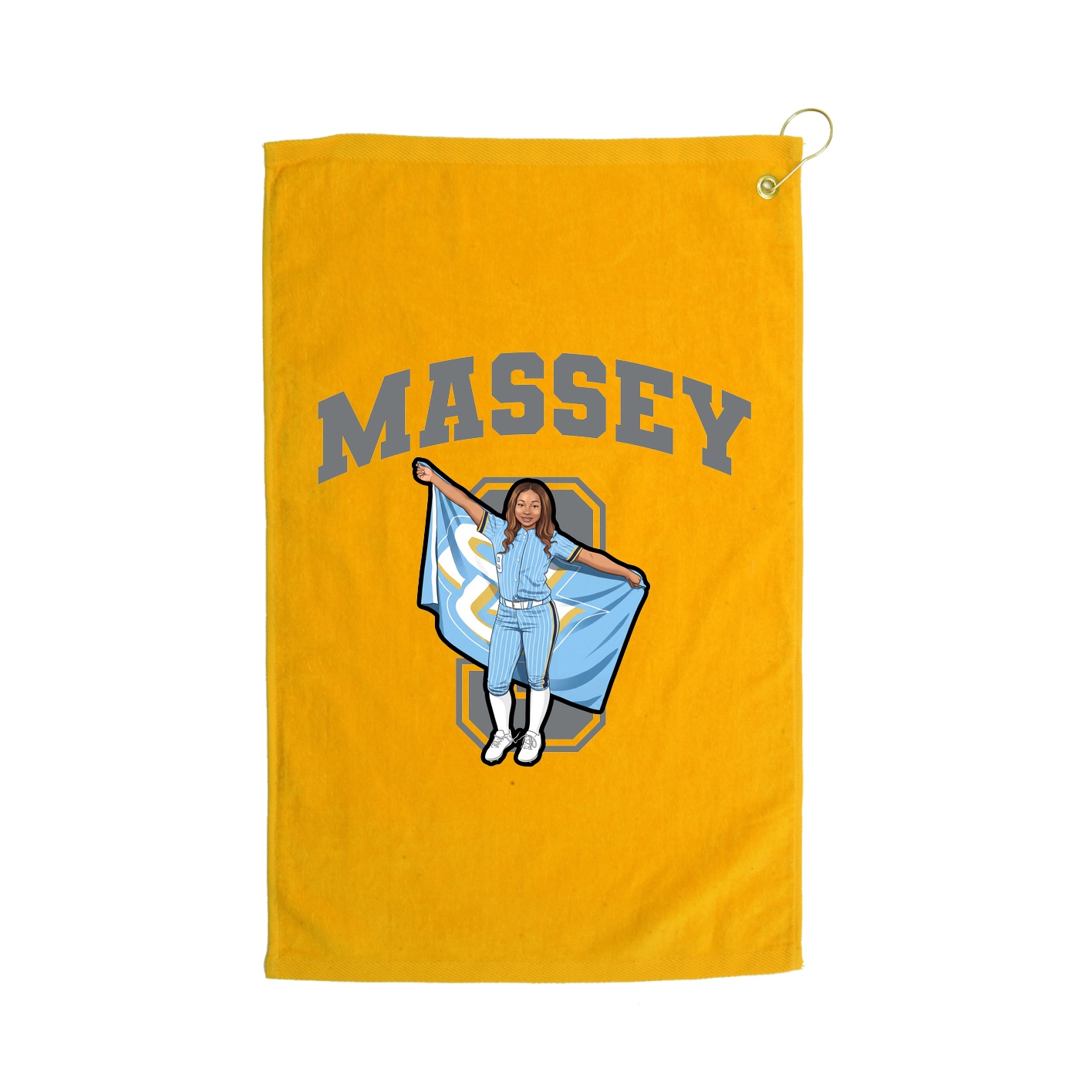 Golf Towel — Number in Gold