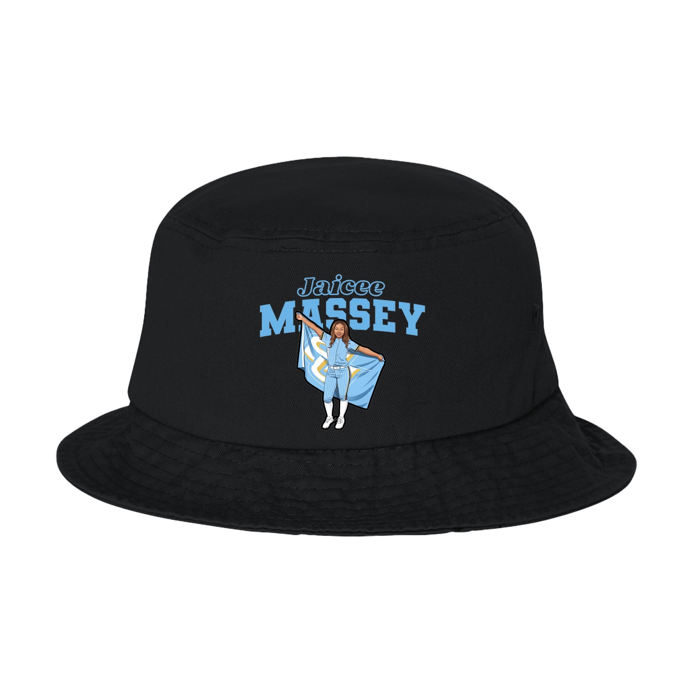 Bucket Cap — Name Arch in Black