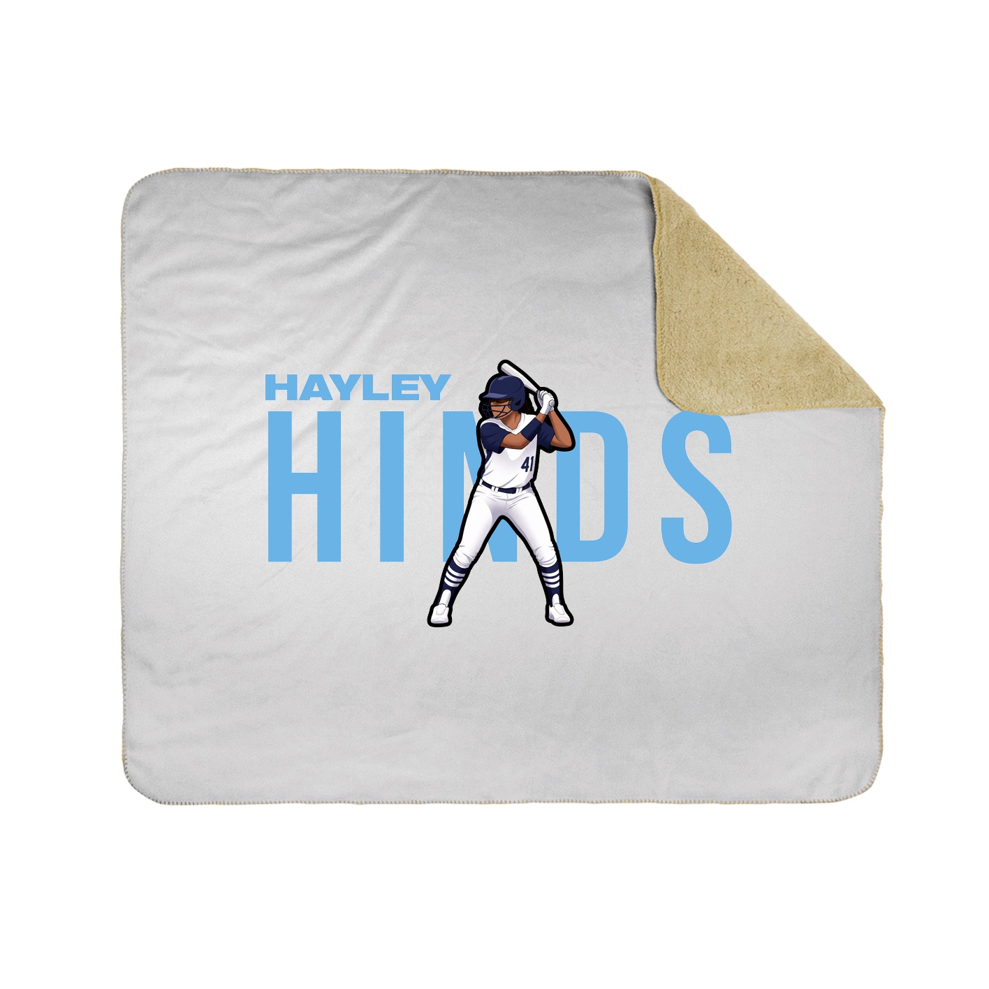 Throw Blanket — Player Name in White