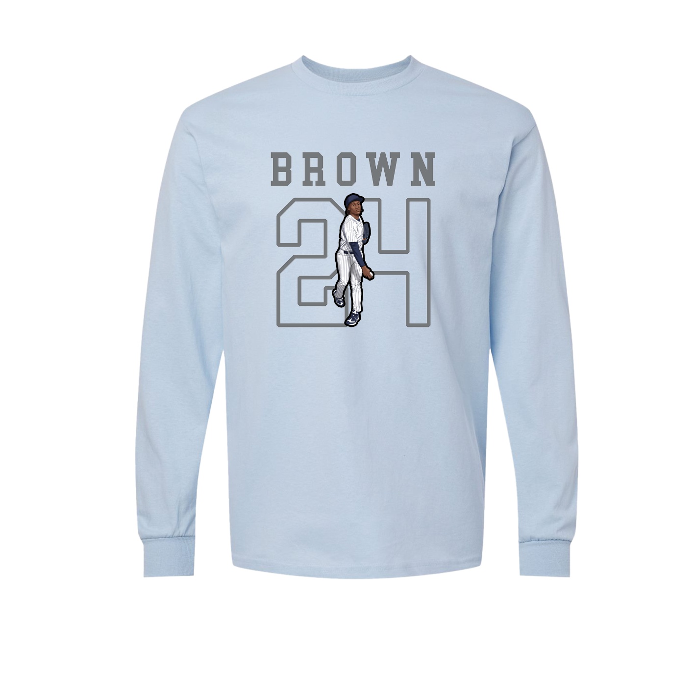 Long Sleeve Tee — Shirsey in Light Blue