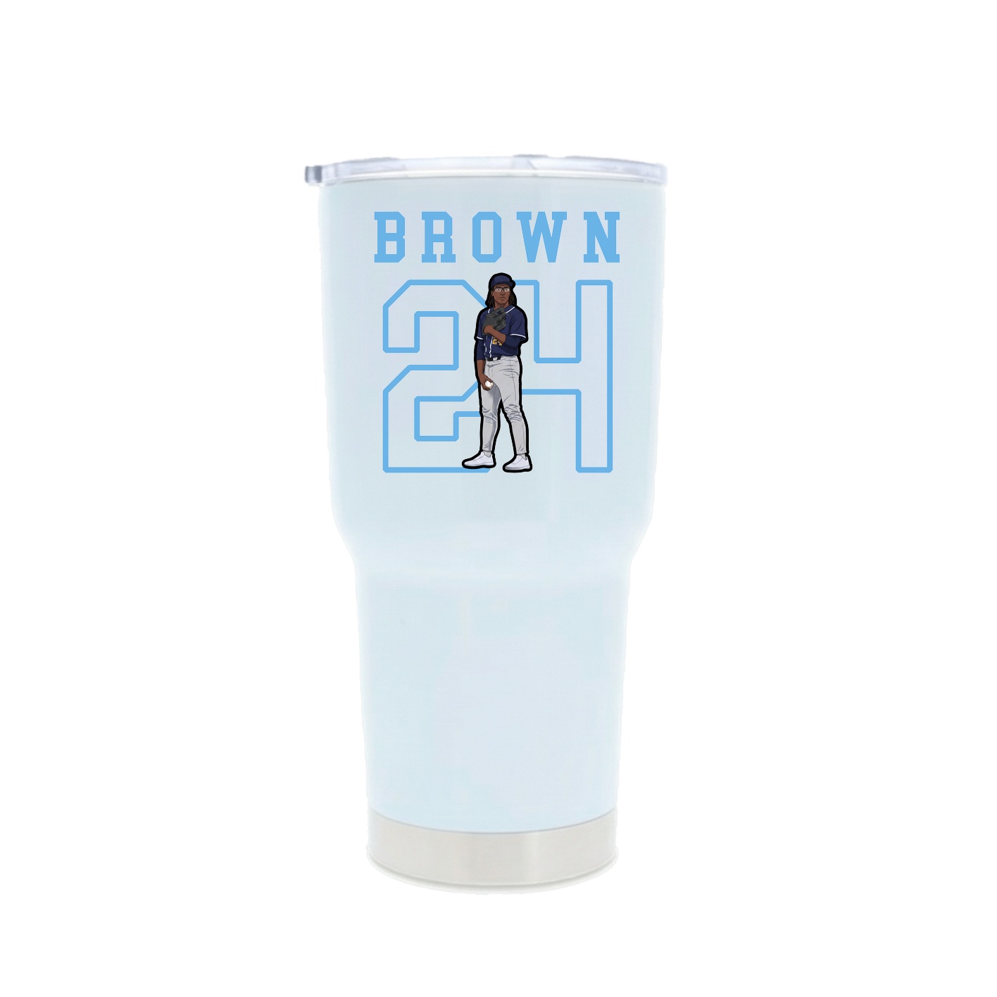 30oz Stainless Steel Tumbler — Shirsey in White
