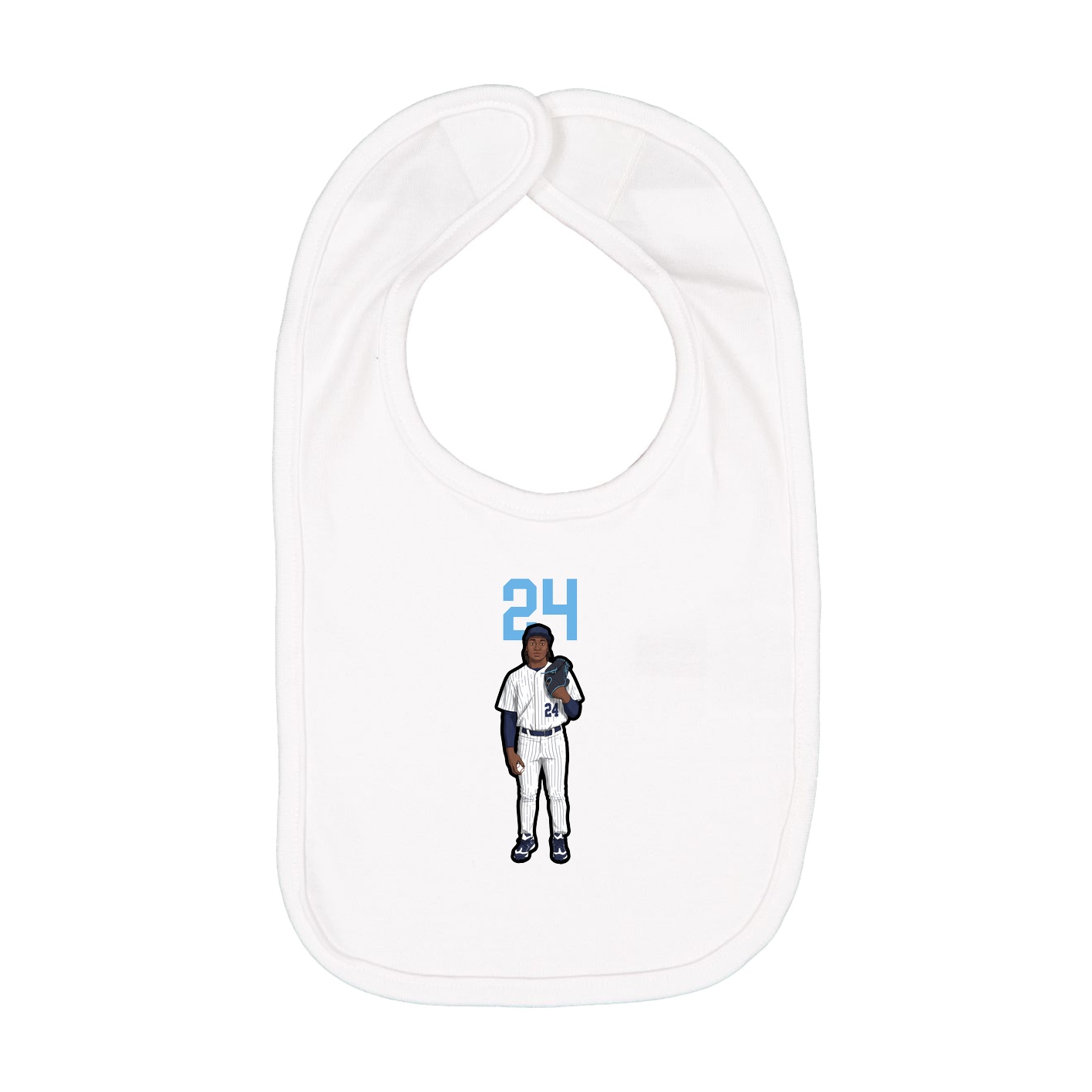 Infant Bib — Number Top in White
