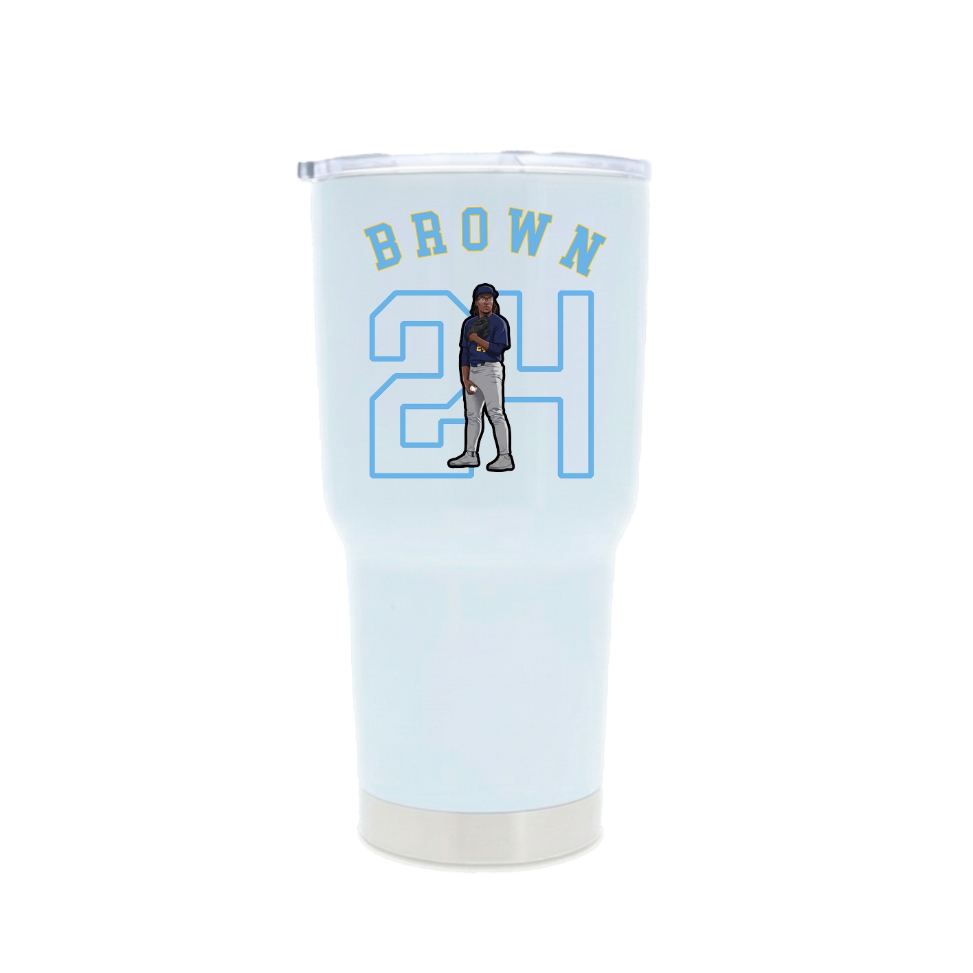 30oz Stainless Steel Tumbler — Shirsey Arch in White