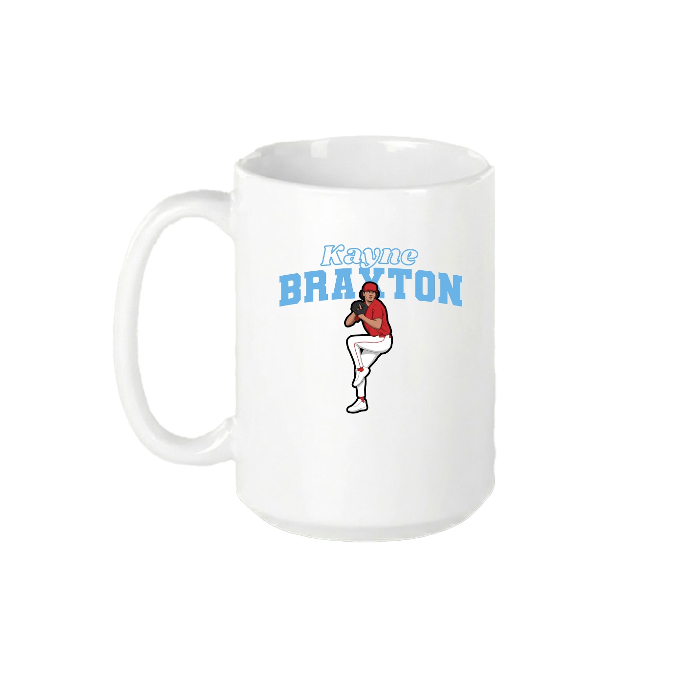15oz Coffee Mug — Name Arch in White