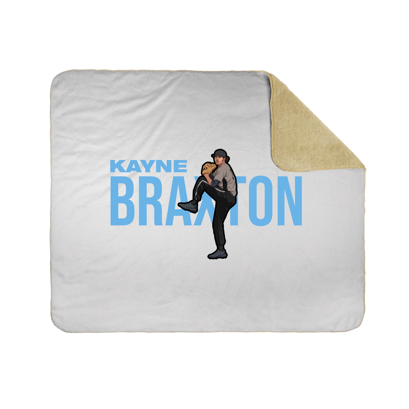 Throw Blanket — Player Name in White