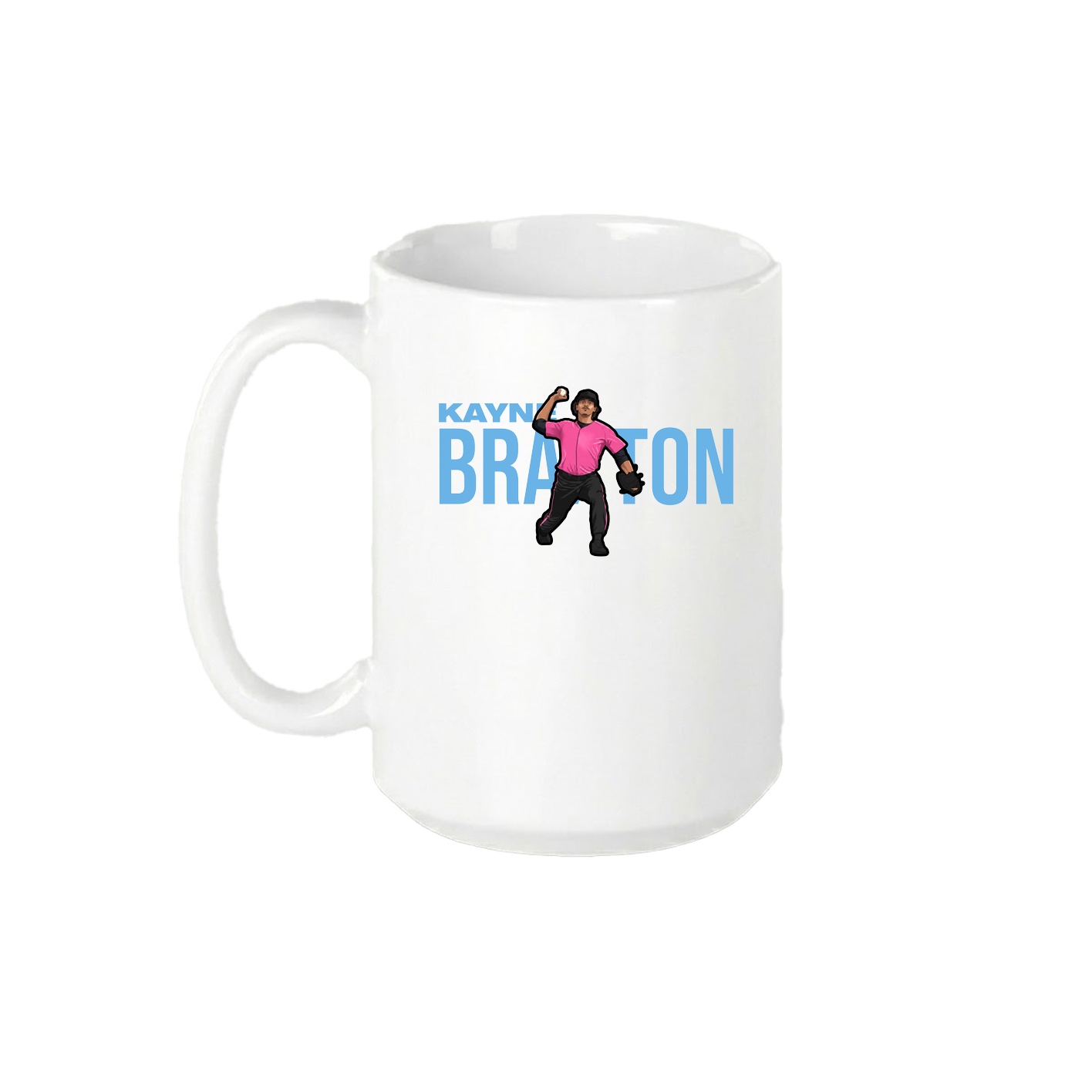 15oz Coffee Mug — Player Name in White