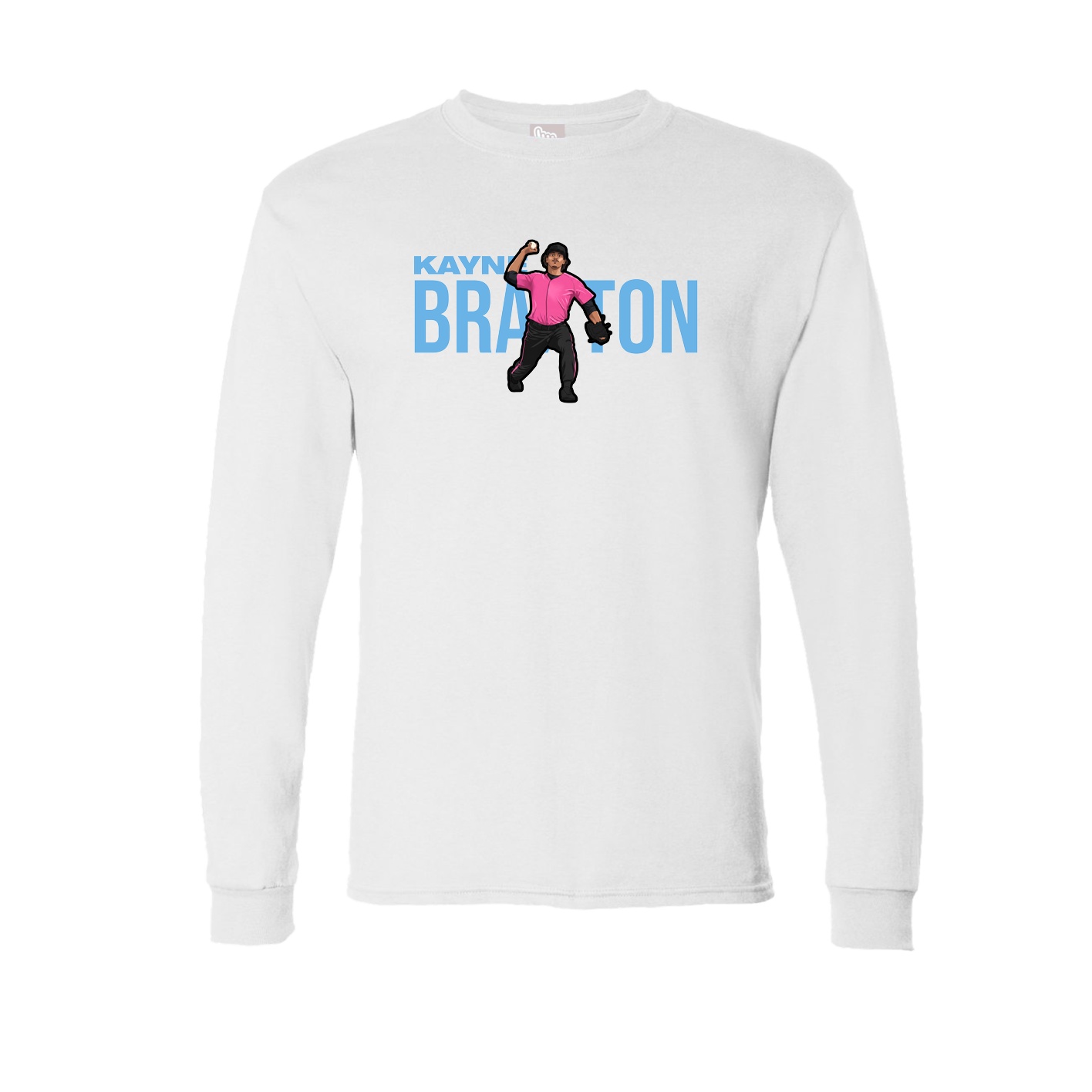 Long Sleeve Tee — Player Name in White