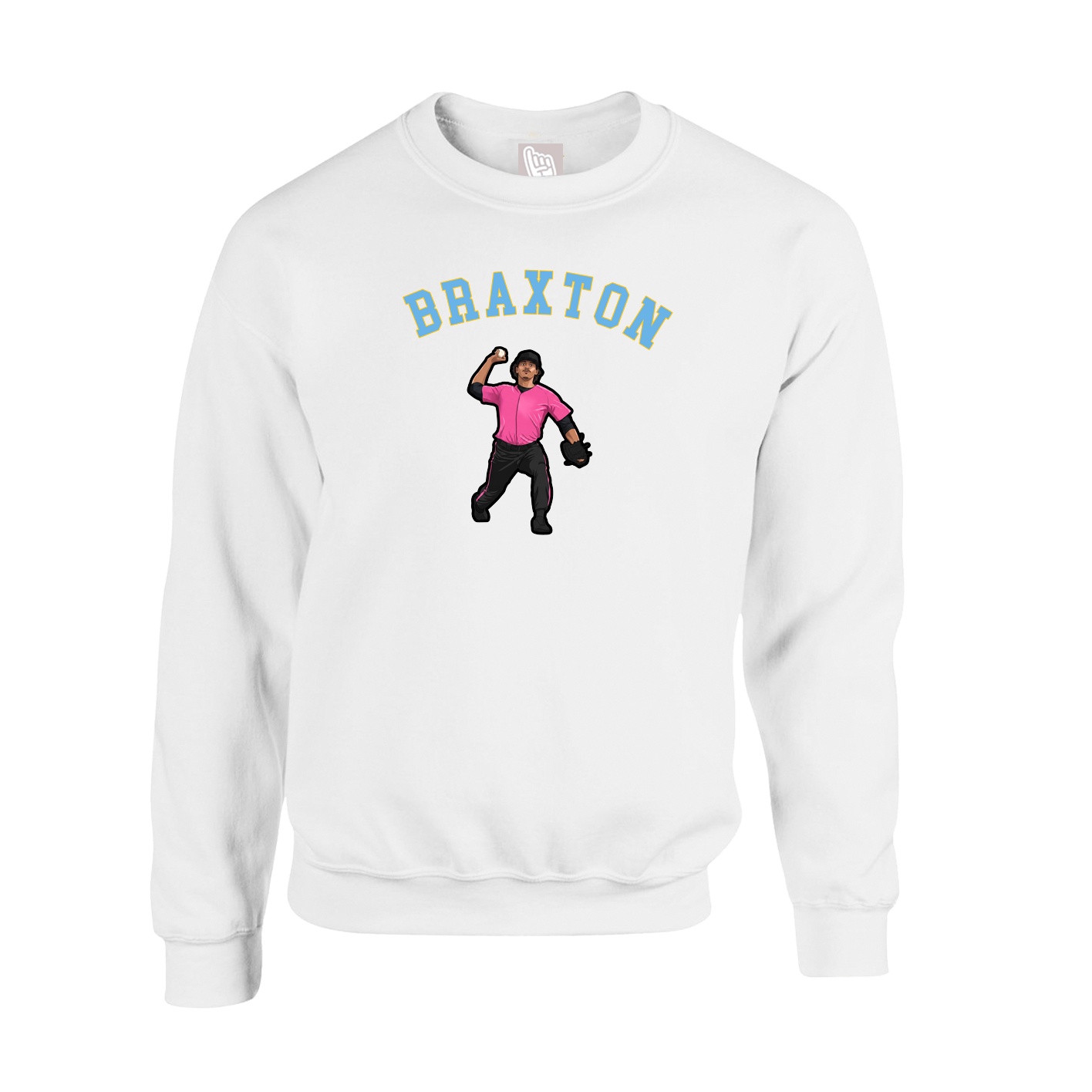 Fleece Crew — Shirsey Arch in White