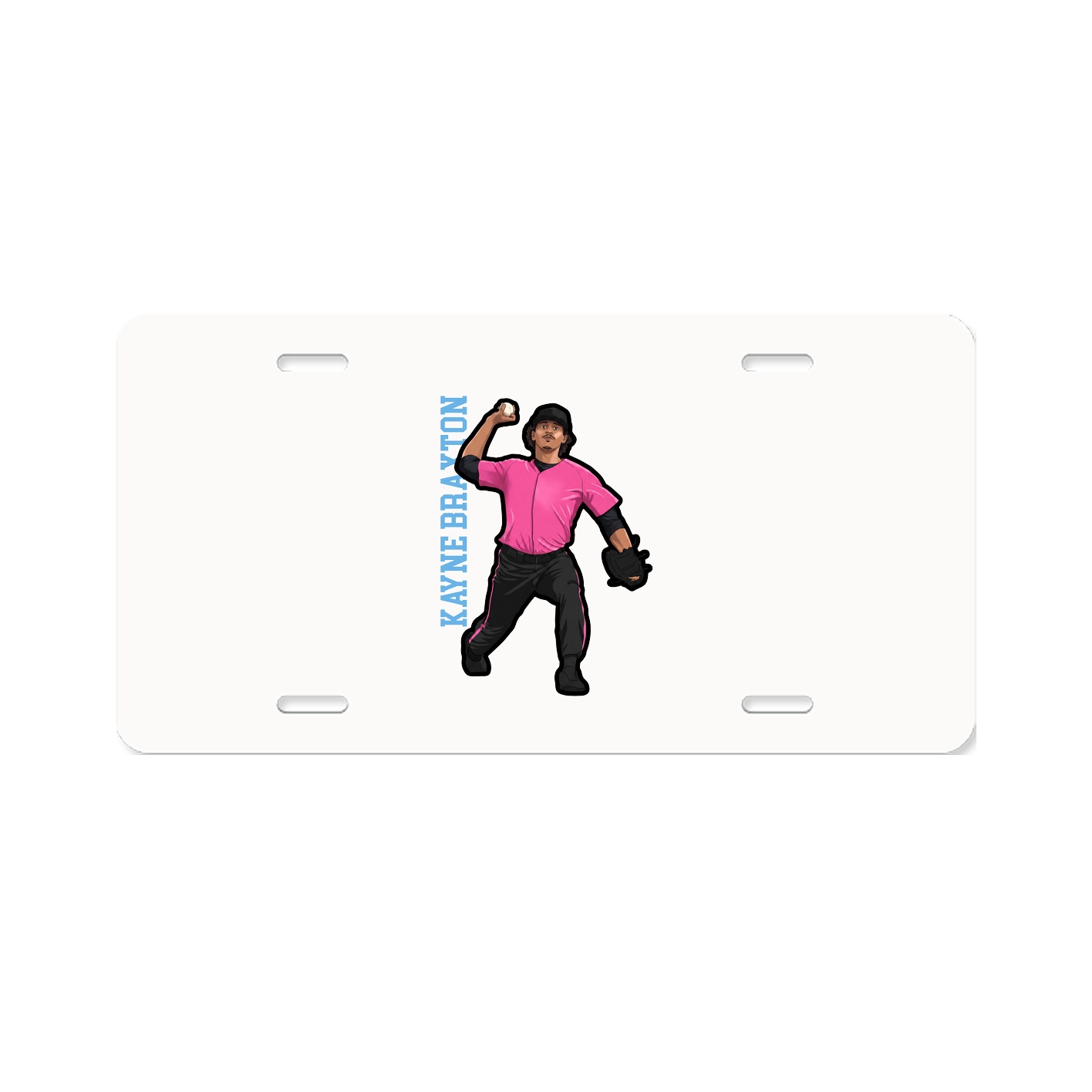 License Plate — Name Vertical in Classic