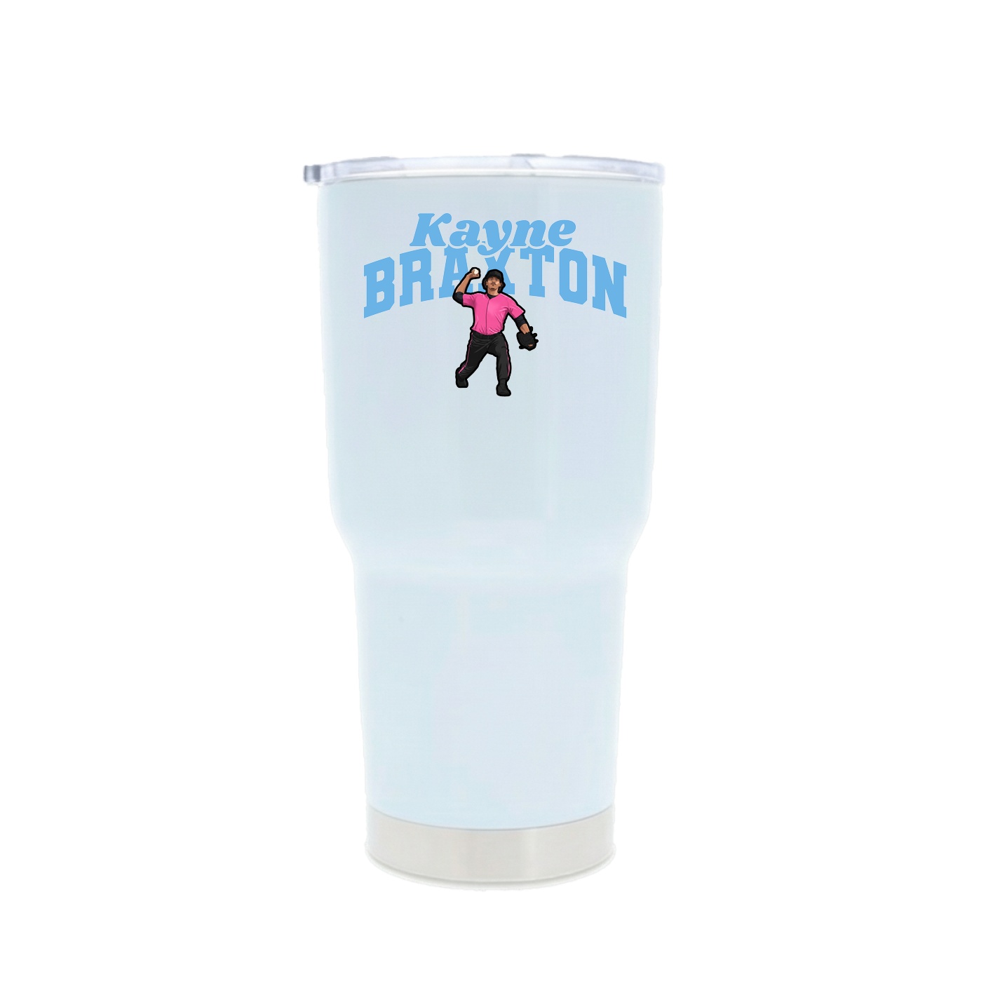 30oz Stainless Steel Tumbler — Signature Arch in White