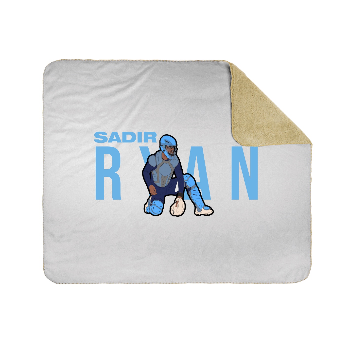 Throw Blanket — Player Name in White