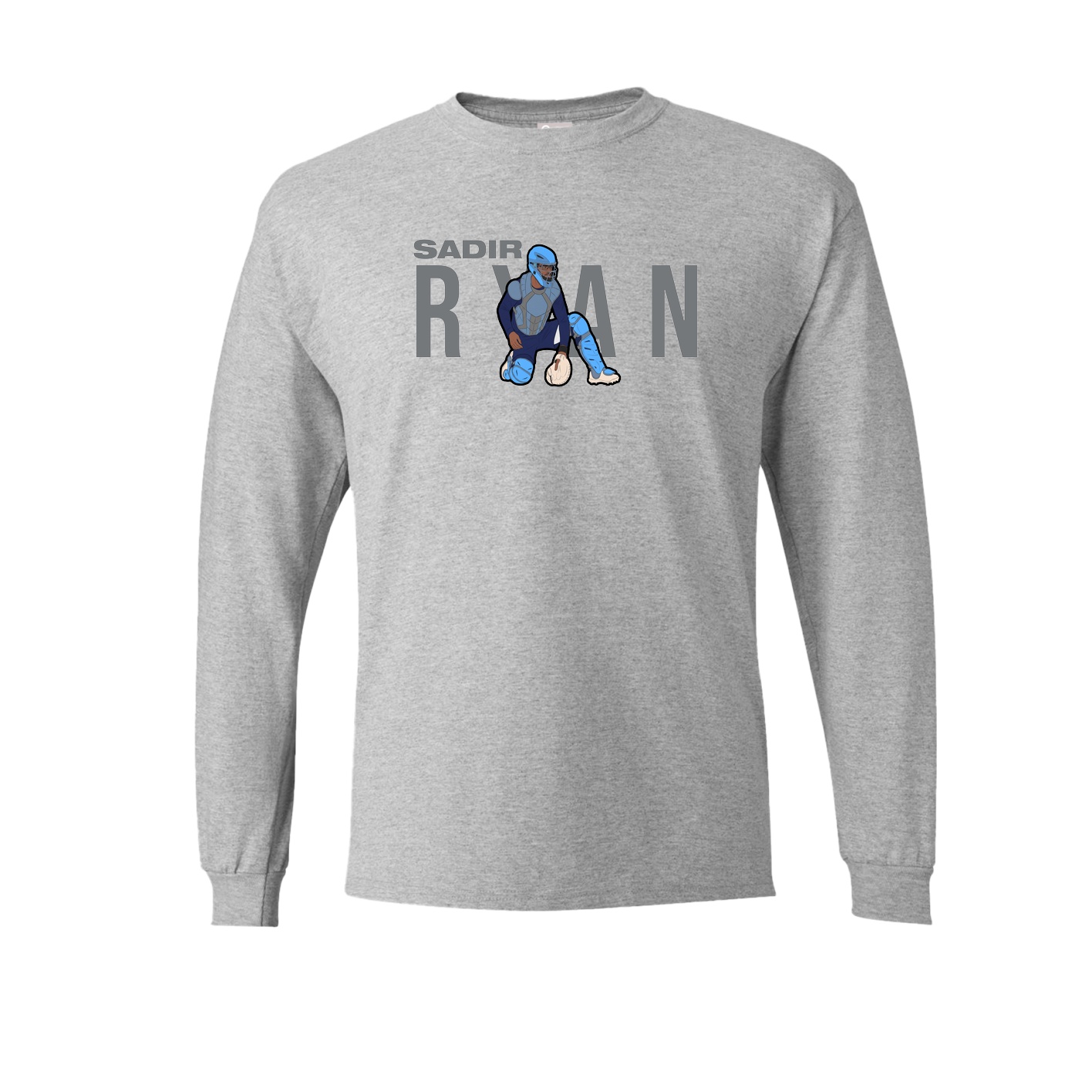 Long Sleeve Tee — Player Name in Grey