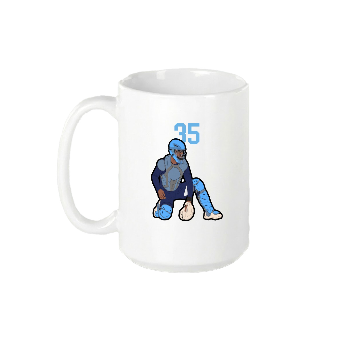 15oz Coffee Mug — Number Top in White