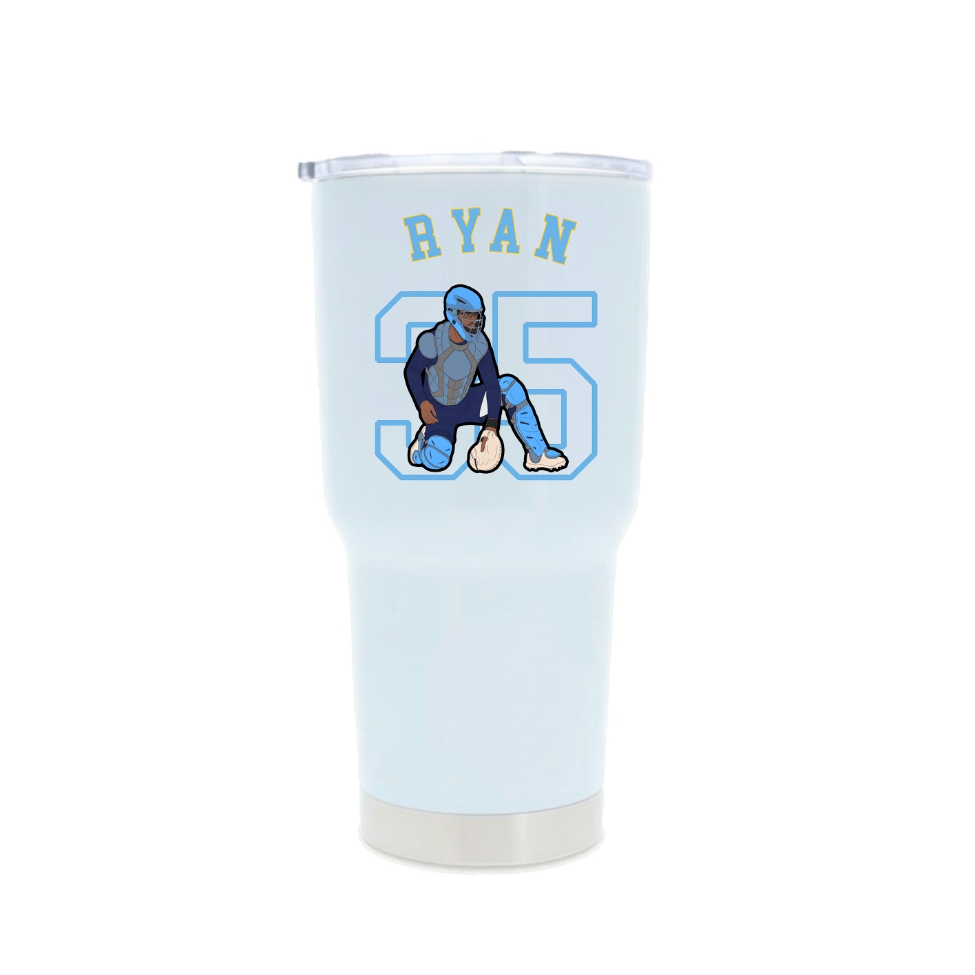 30oz Stainless Steel Tumbler — Shirsey Arch in White