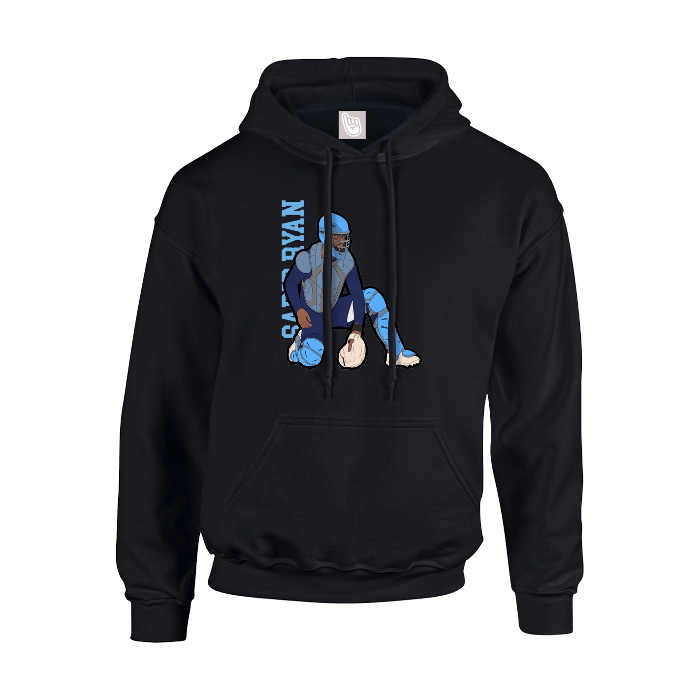 Youth Hoodie — Name Vertical in Black