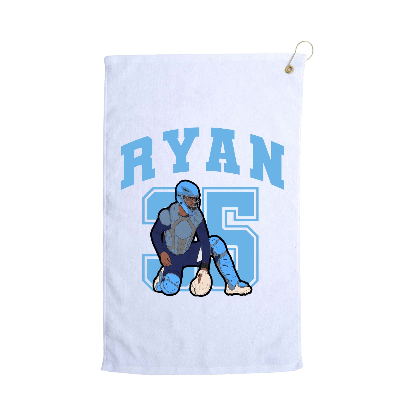 Golf Towel — Number in White