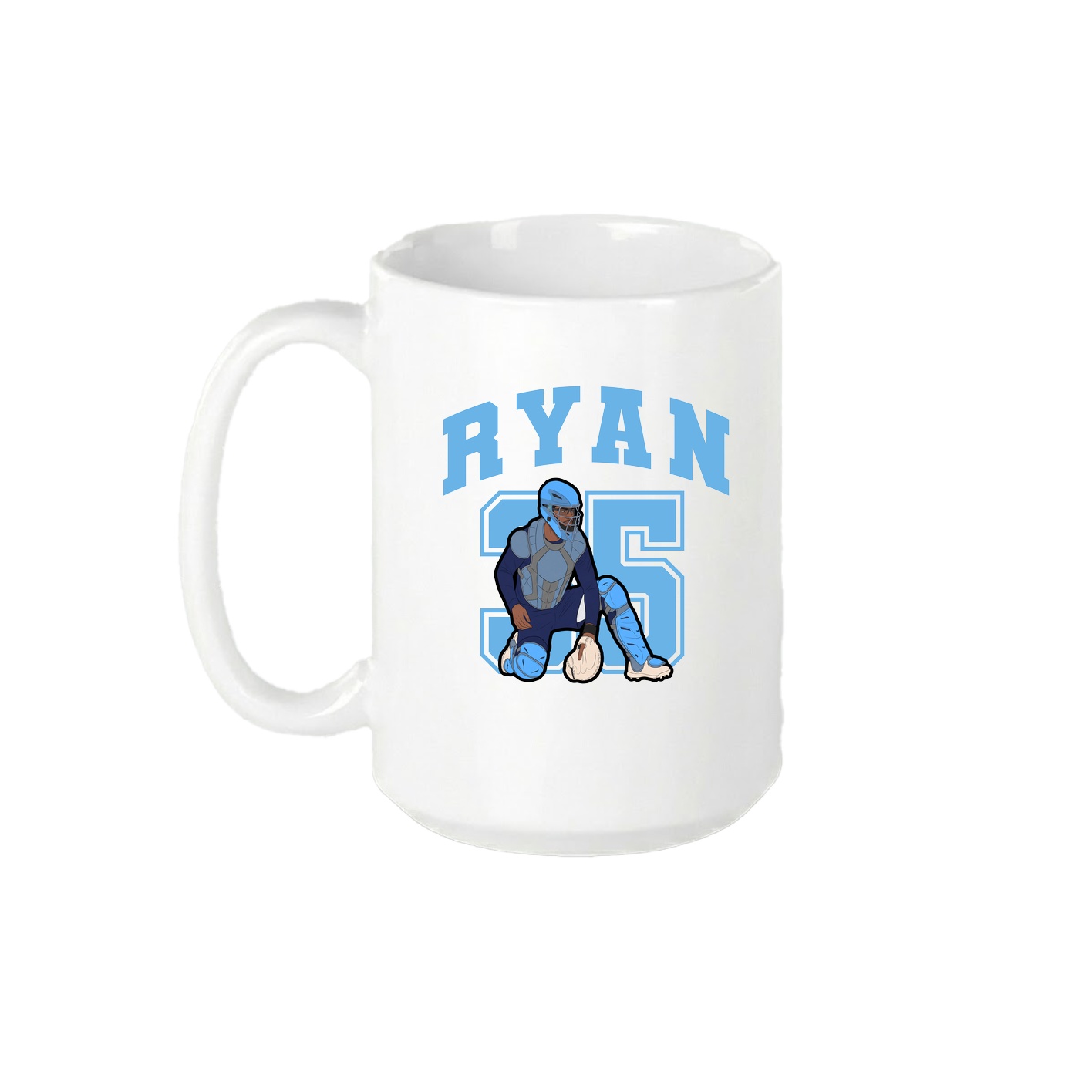 15oz Coffee Mug — Number in White