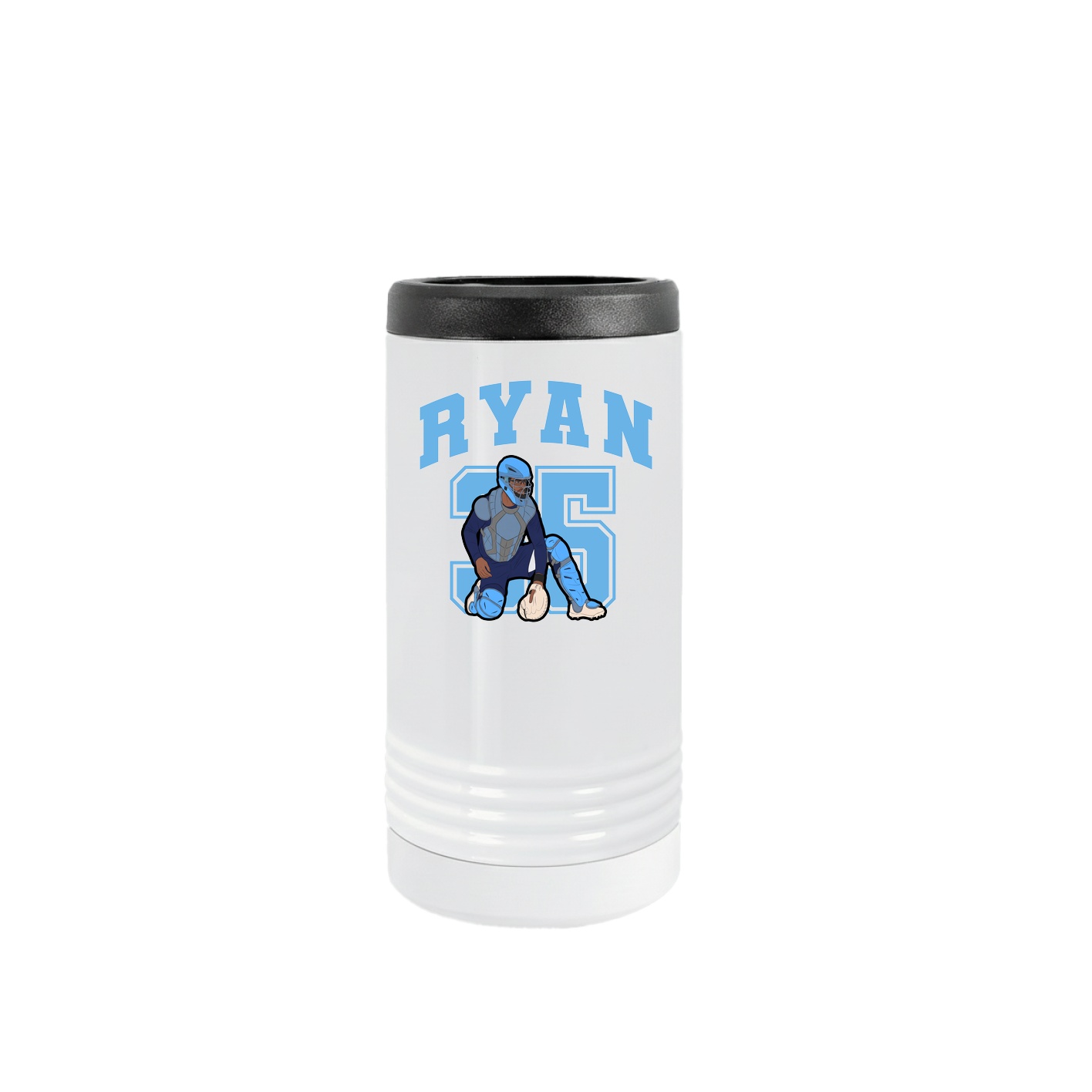 Slim Beverage Holder — Number in White