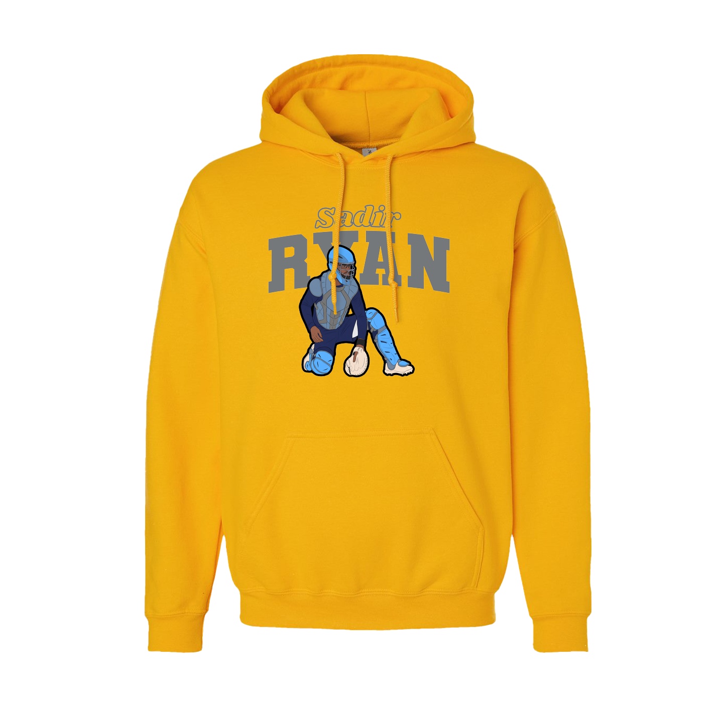 Youth Hoodie — Name Arch in Gold