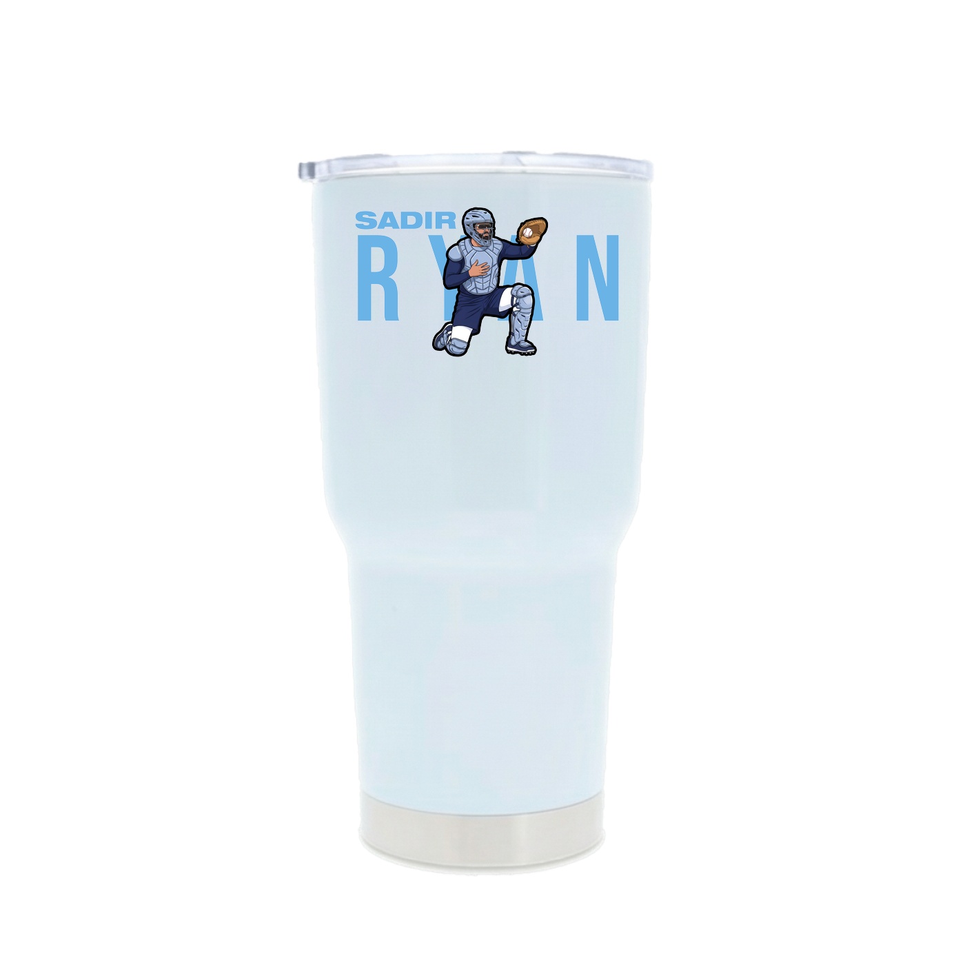 30oz Stainless Steel Tumbler — Player Name in White