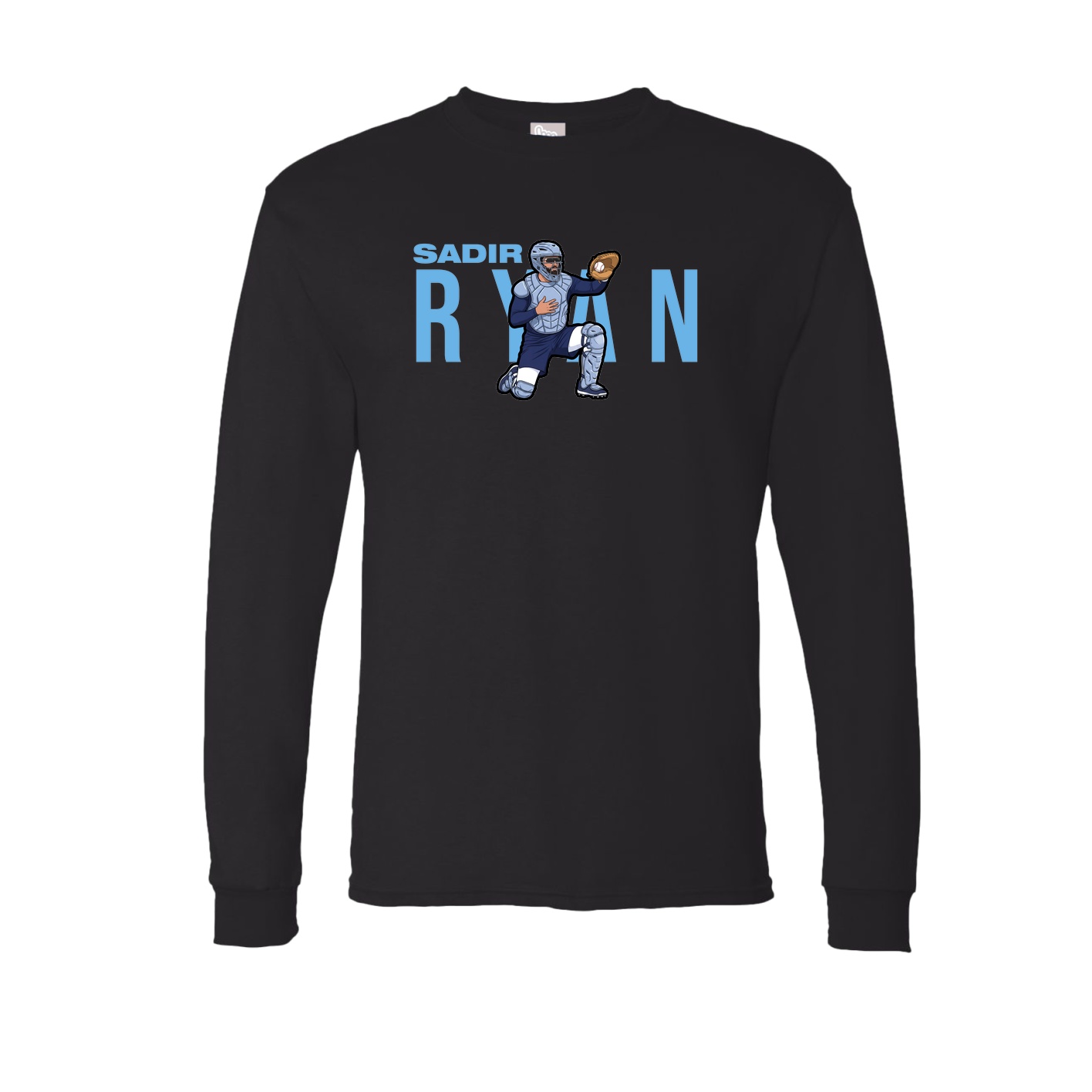 Long Sleeve Tee — Player Name in Black