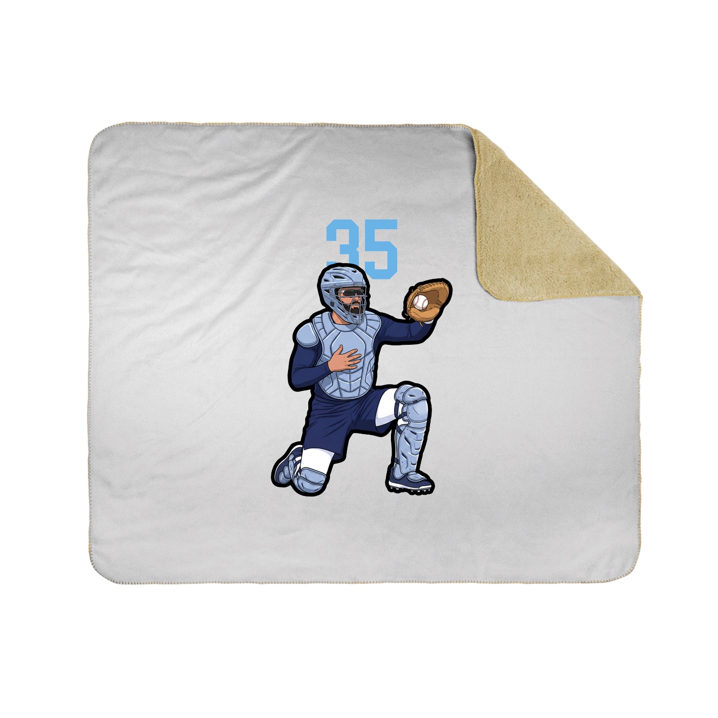 Throw Blanket — Number Top in White