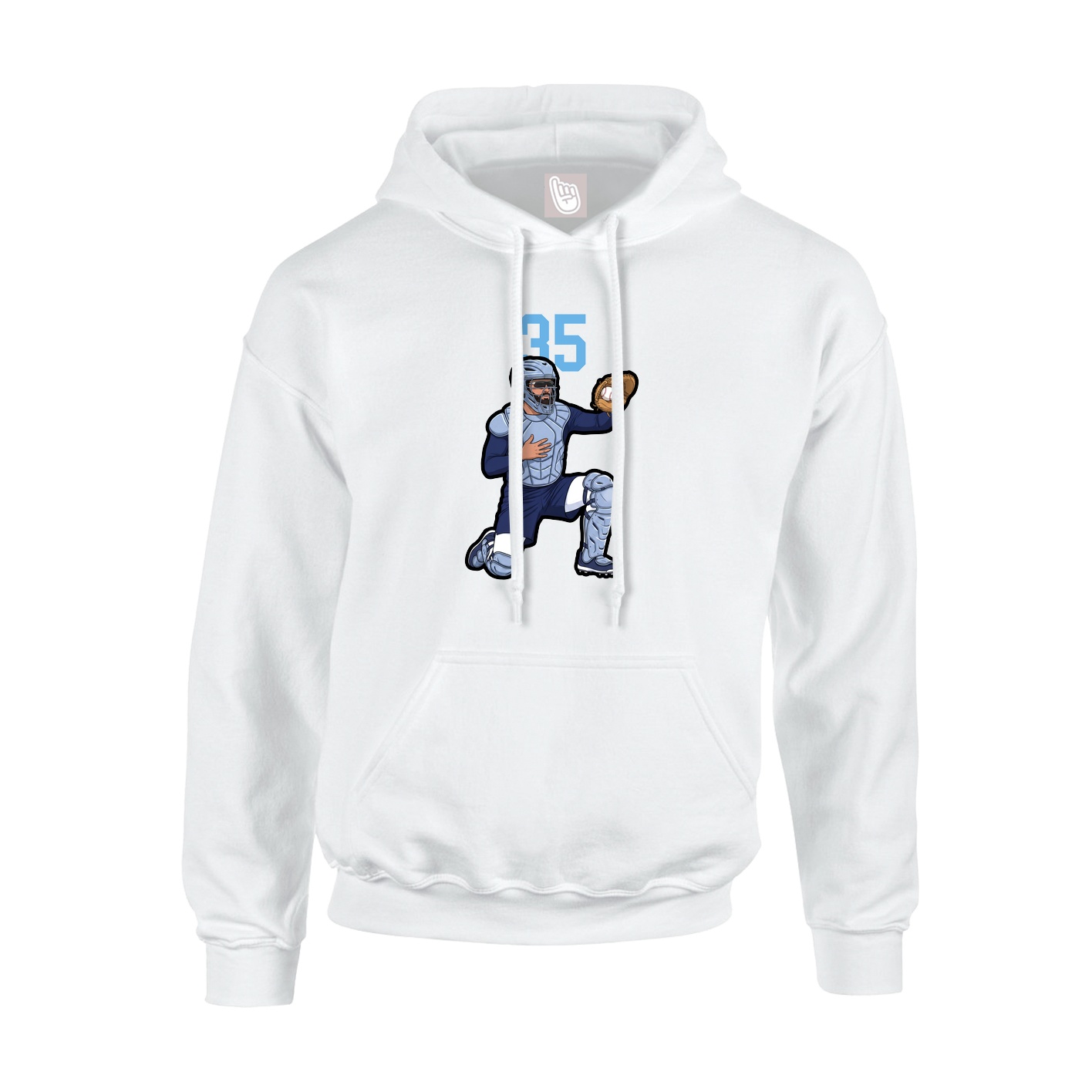 Hoodie — Number Top in White