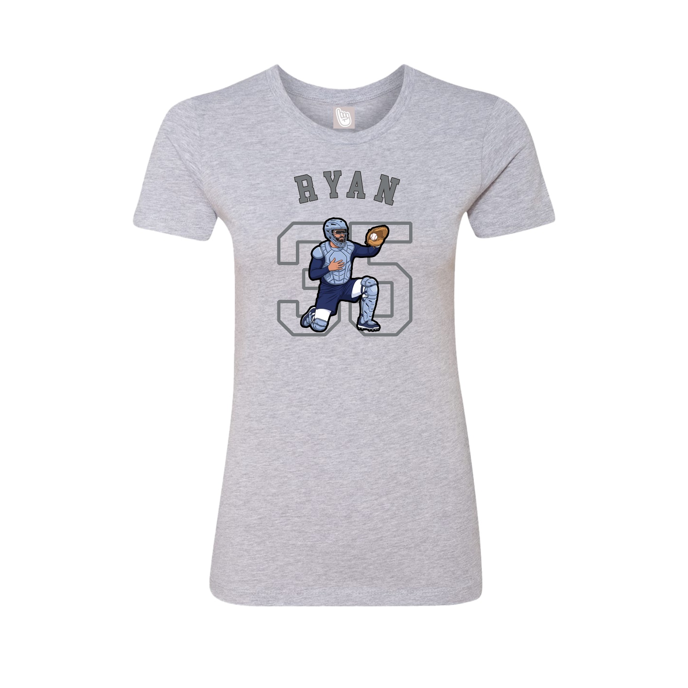 Fitted Women's Tee — Shirsey Arch in Grey