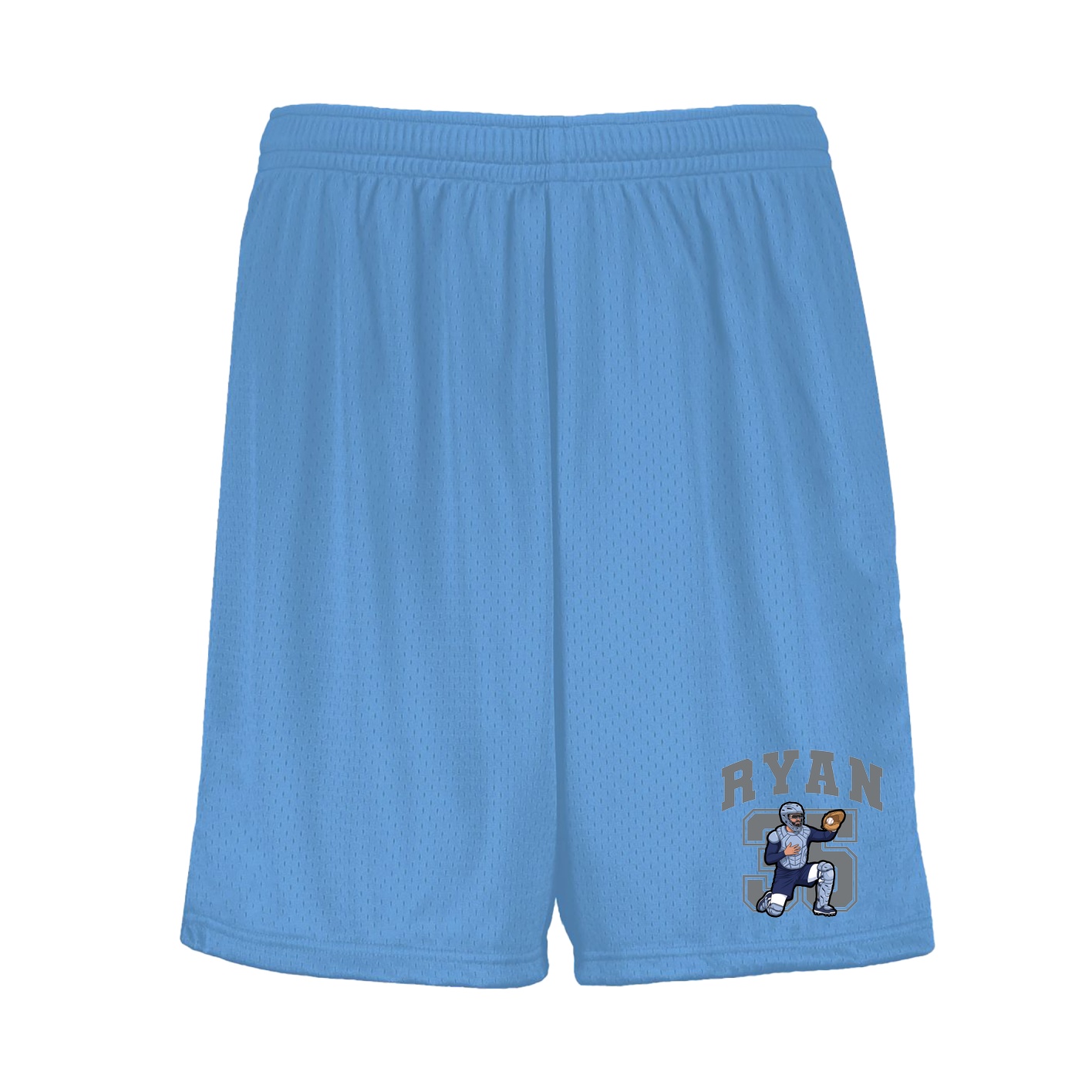 Shorts — Number in Light Blue
