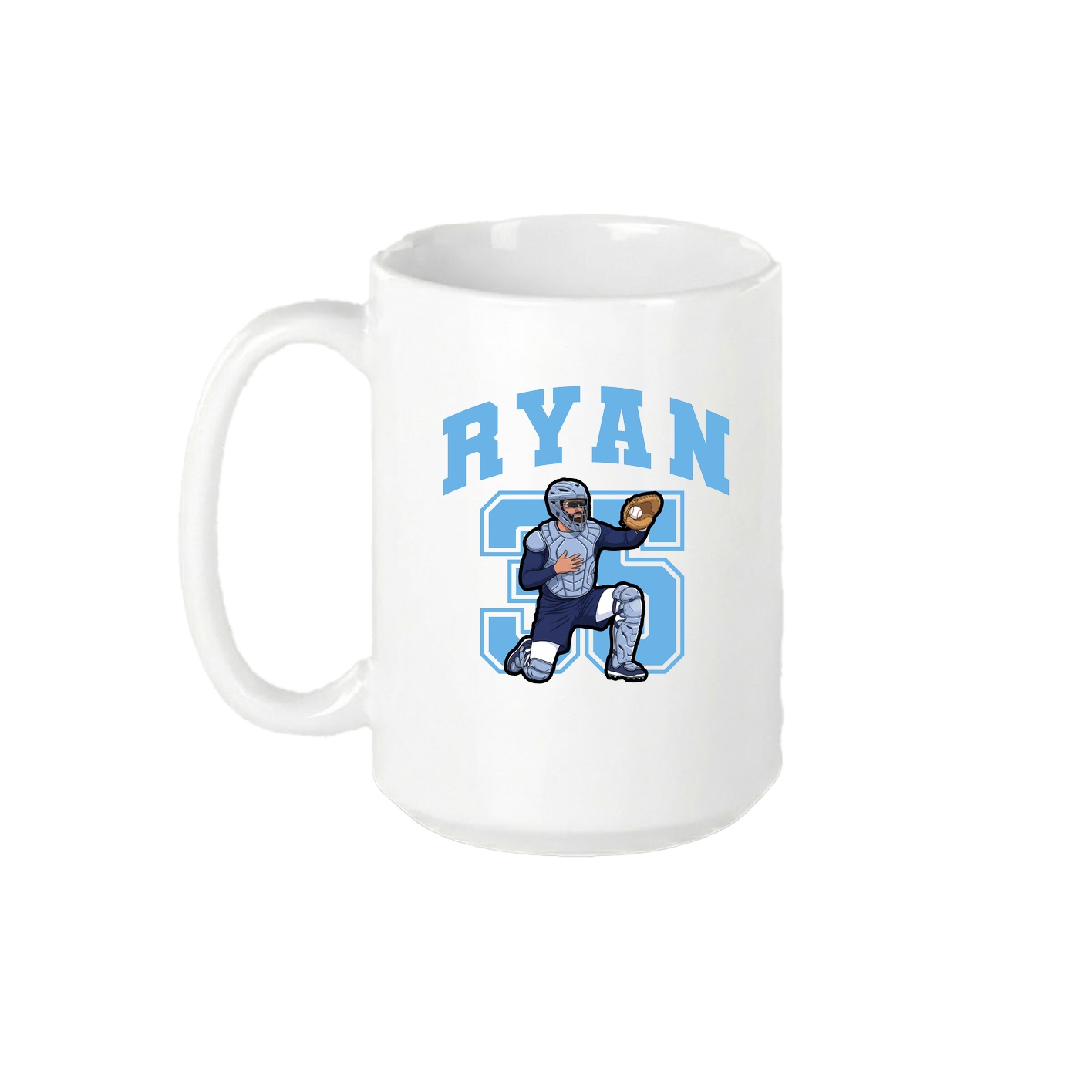 15oz Coffee Mug — Number in White