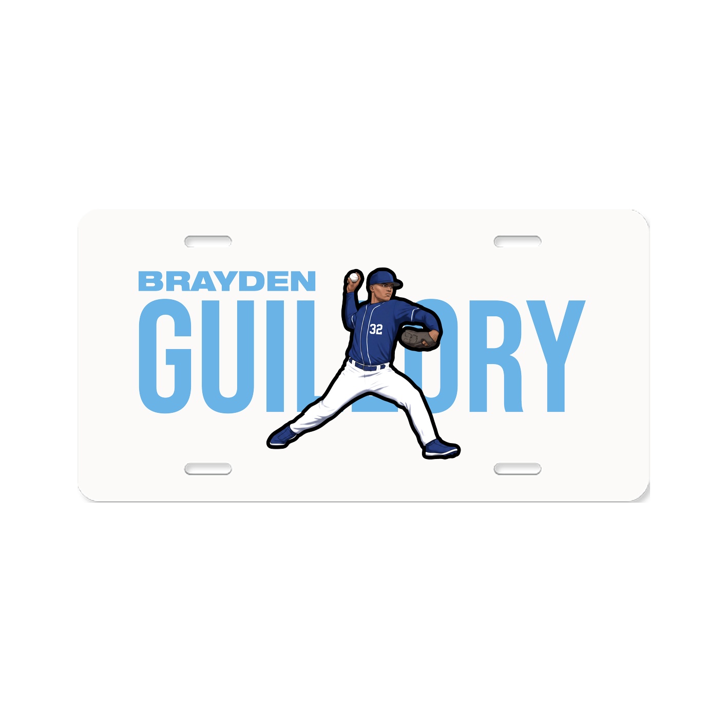 License Plate — Player Name in Classic