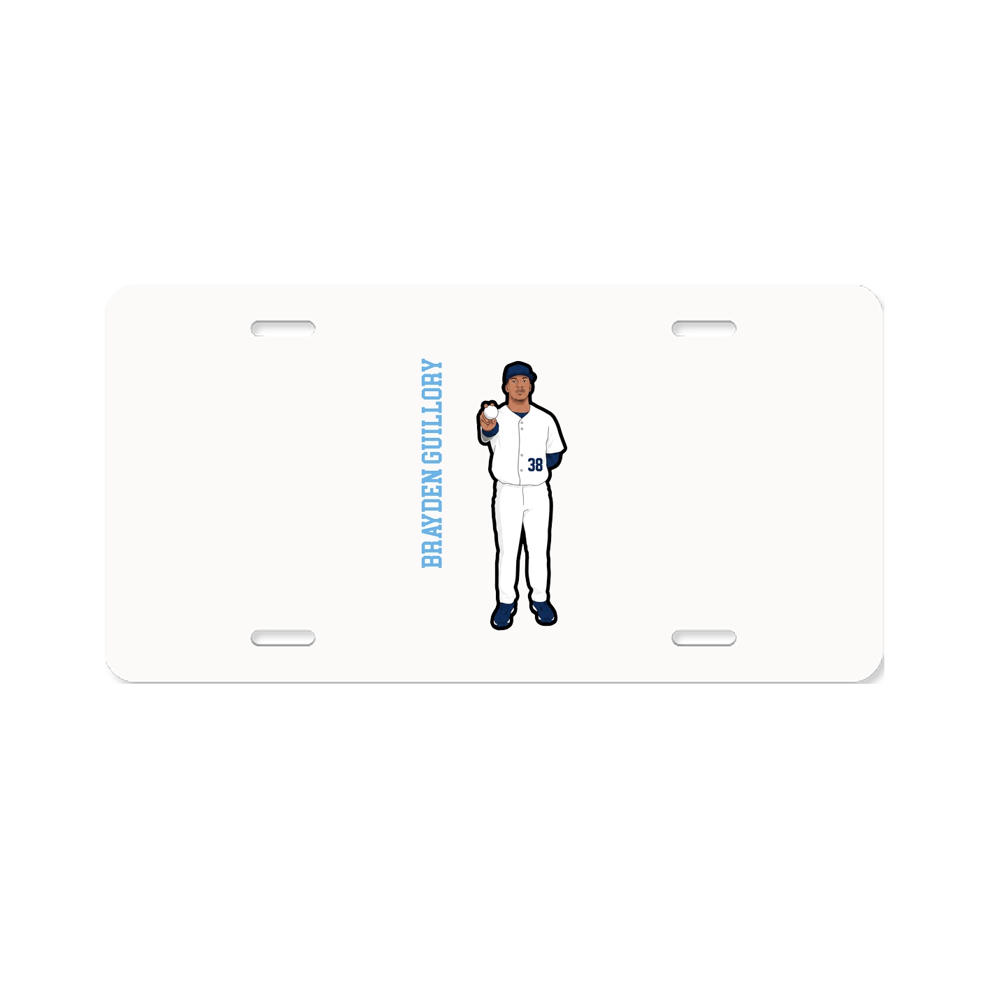 License Plate — Name Vertical in Classic