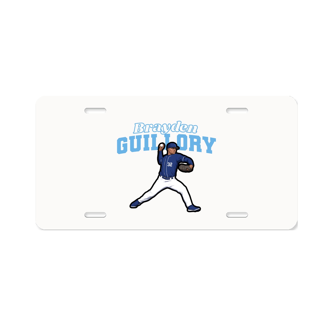 License Plate — Name Arch in Classic