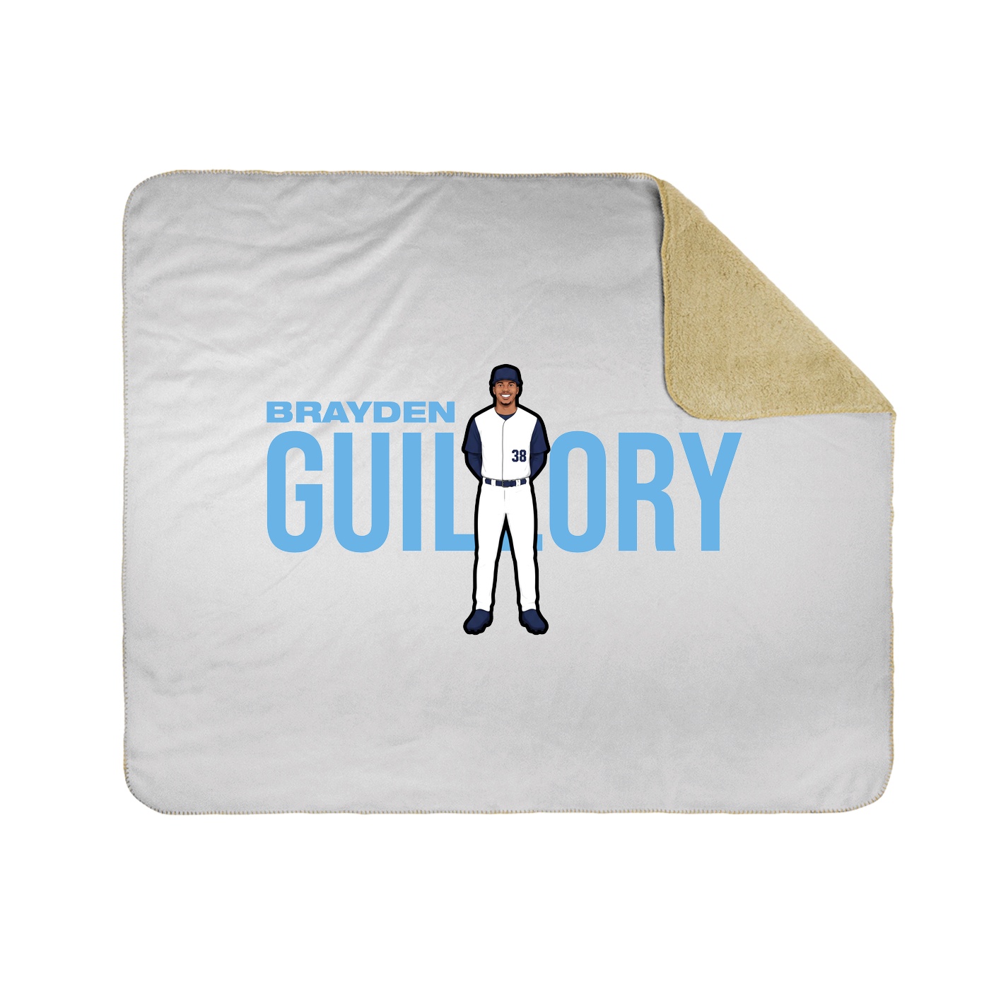 Throw Blanket — Player Name in White