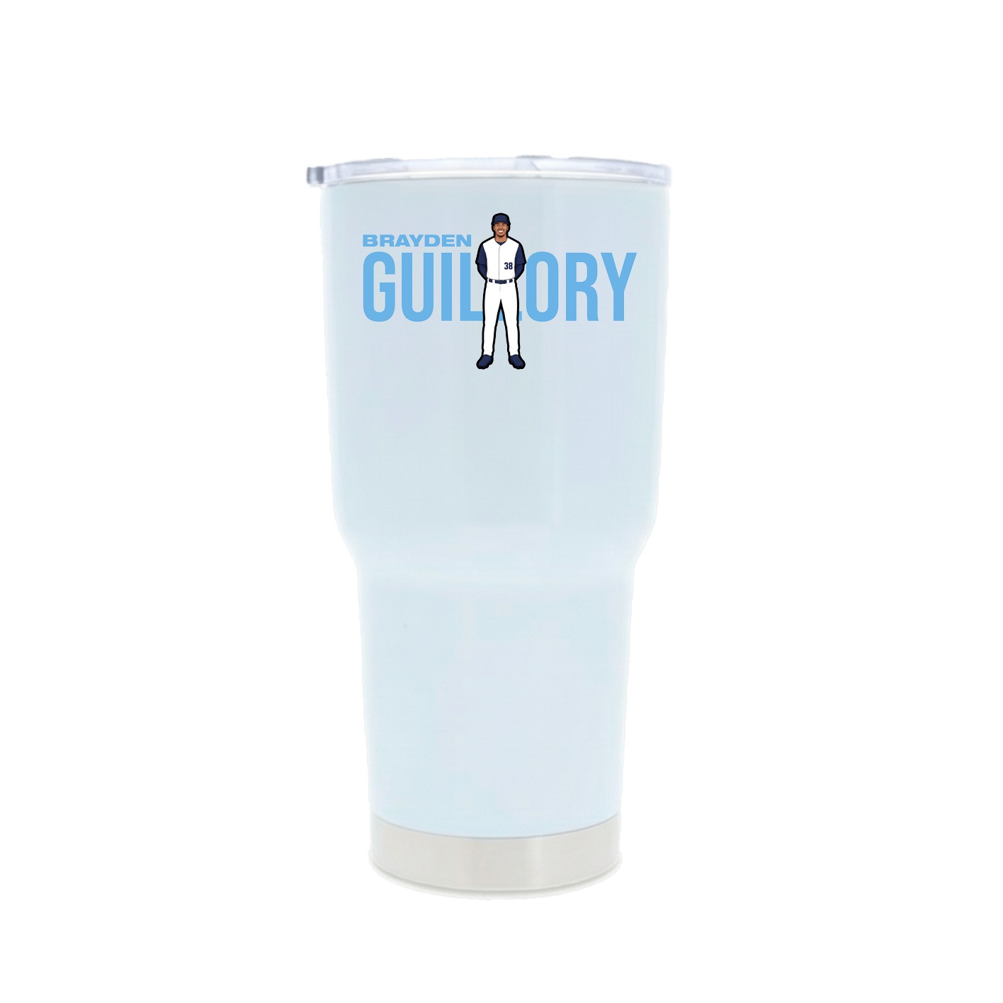 30oz Stainless Steel Tumbler — Player Name in White