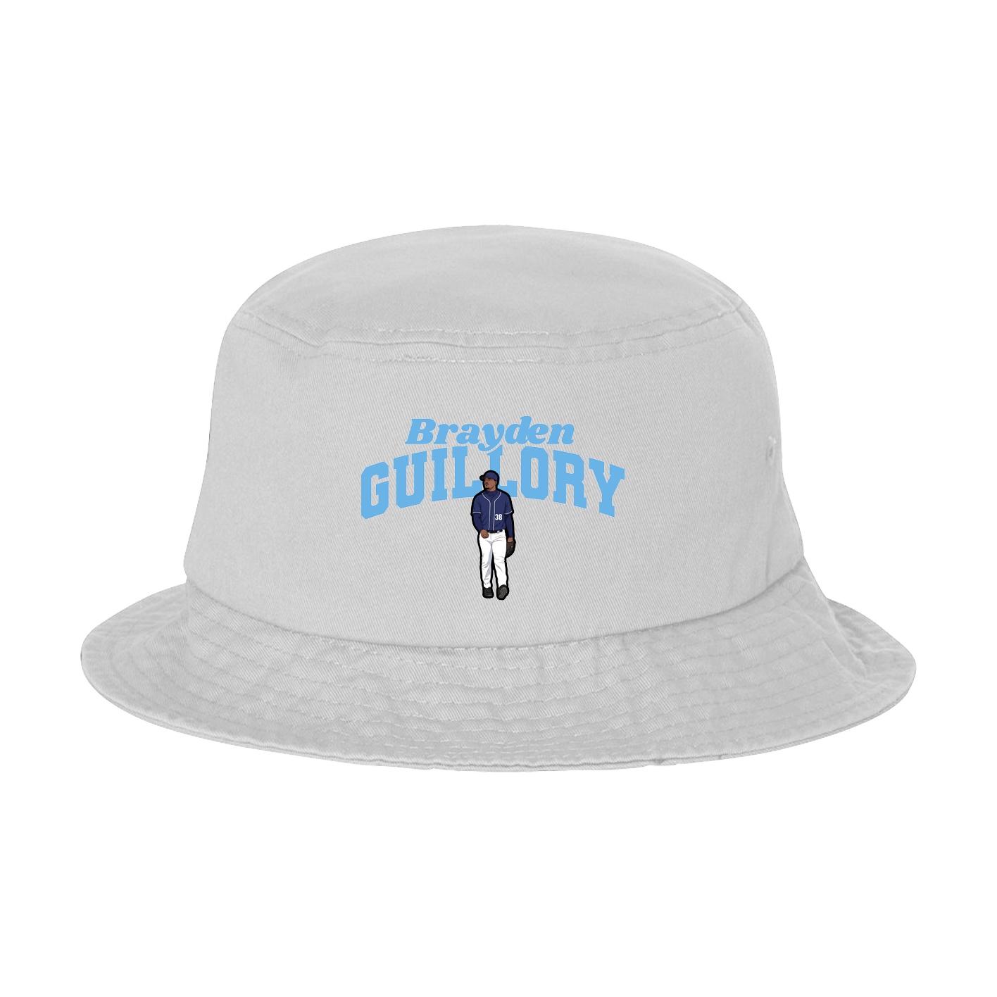 Bucket Cap — Signature Arch in White