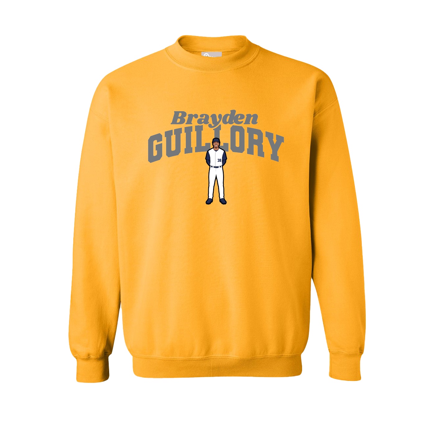 Fleece Crew — Signature Arch in Gold